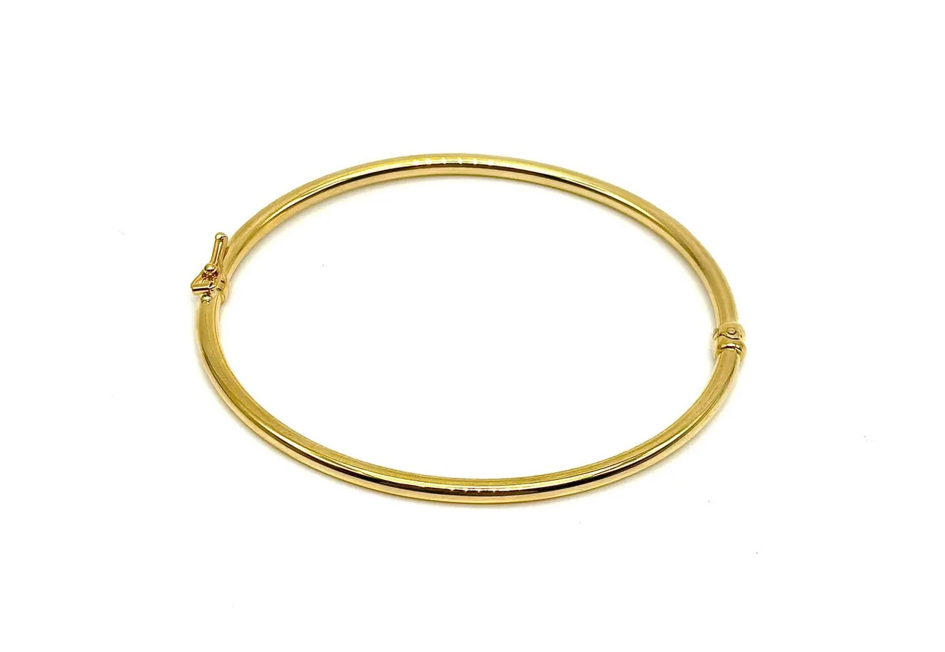 18K GOLD BANGLE BRACELET - HANDMADE IN ITALY