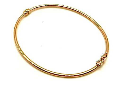 18K GOLD BANGLE BRACELET - HANDMADE IN ITALY