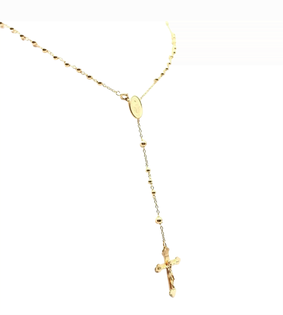 18K GOLD ORTENSIO ROSARY NECKLACE - HANDMADE IN ITALY