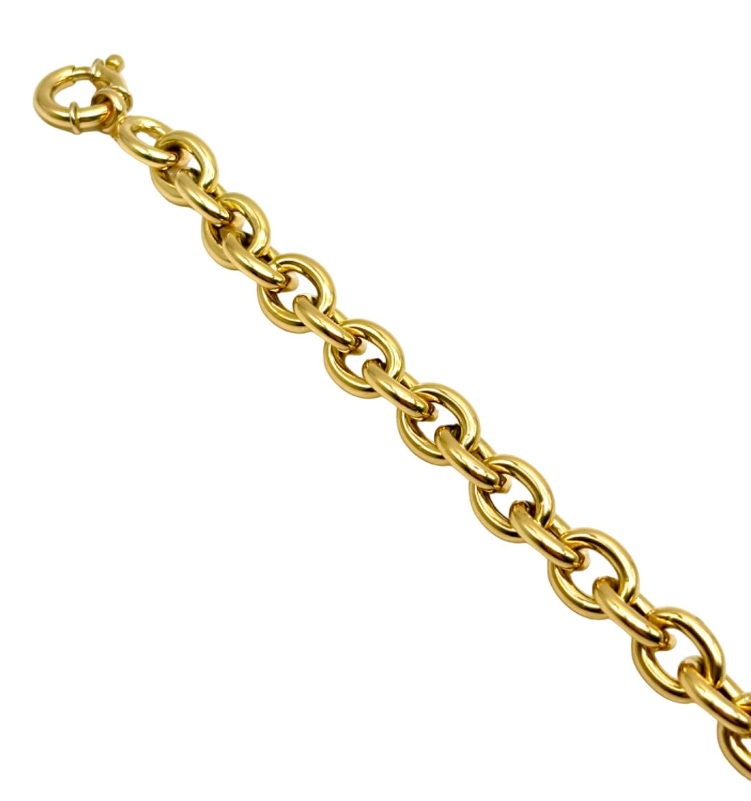 18K GOLD OCEANIA ROLO CHAIN BRACELET - HANDMADE IN ITALY