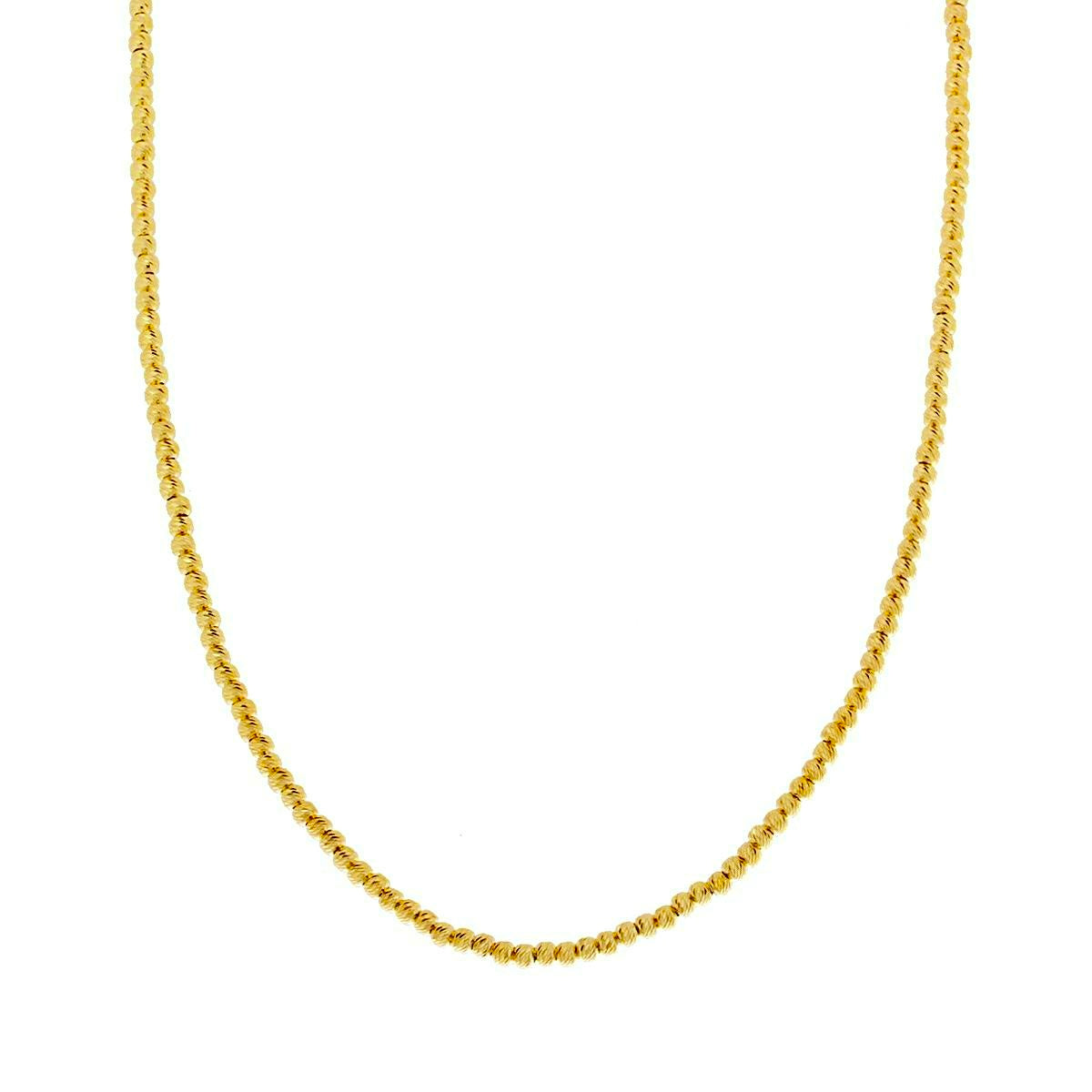 18K GOLD BEADED NECKLACE - HANDMADE IN ITALY