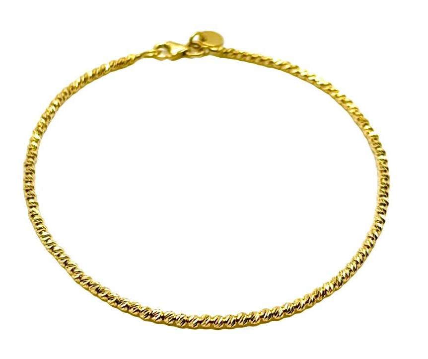 18K GOLD BEADED BRACELET - HANDMADE IN ITALY