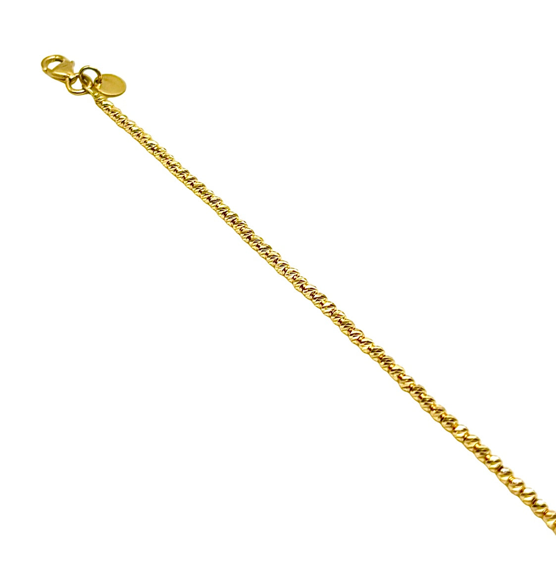18K GOLD BEADED BRACELET - HANDMADE IN ITALY