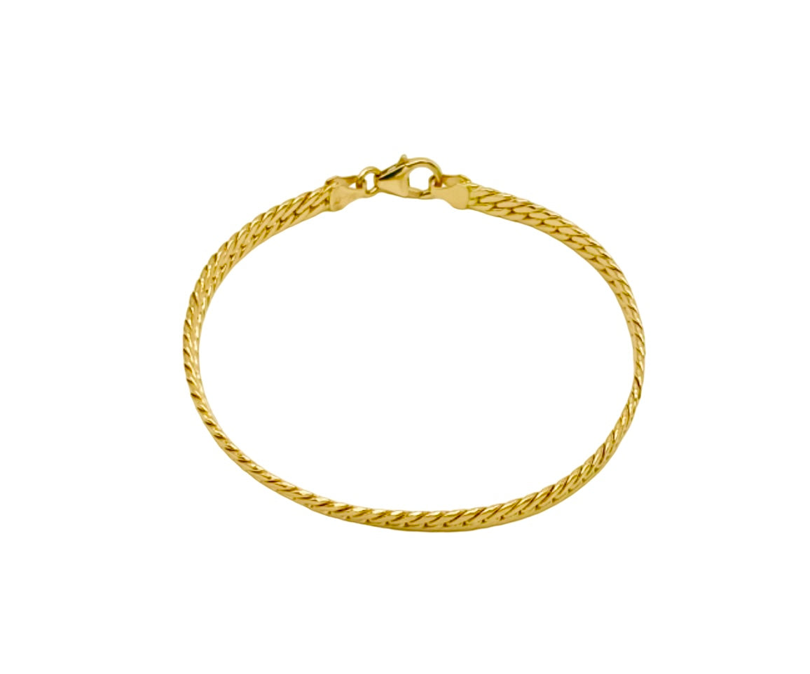18K GOLD TRIESTE CHAIN BRACELET - HANDMADE IN ITALY