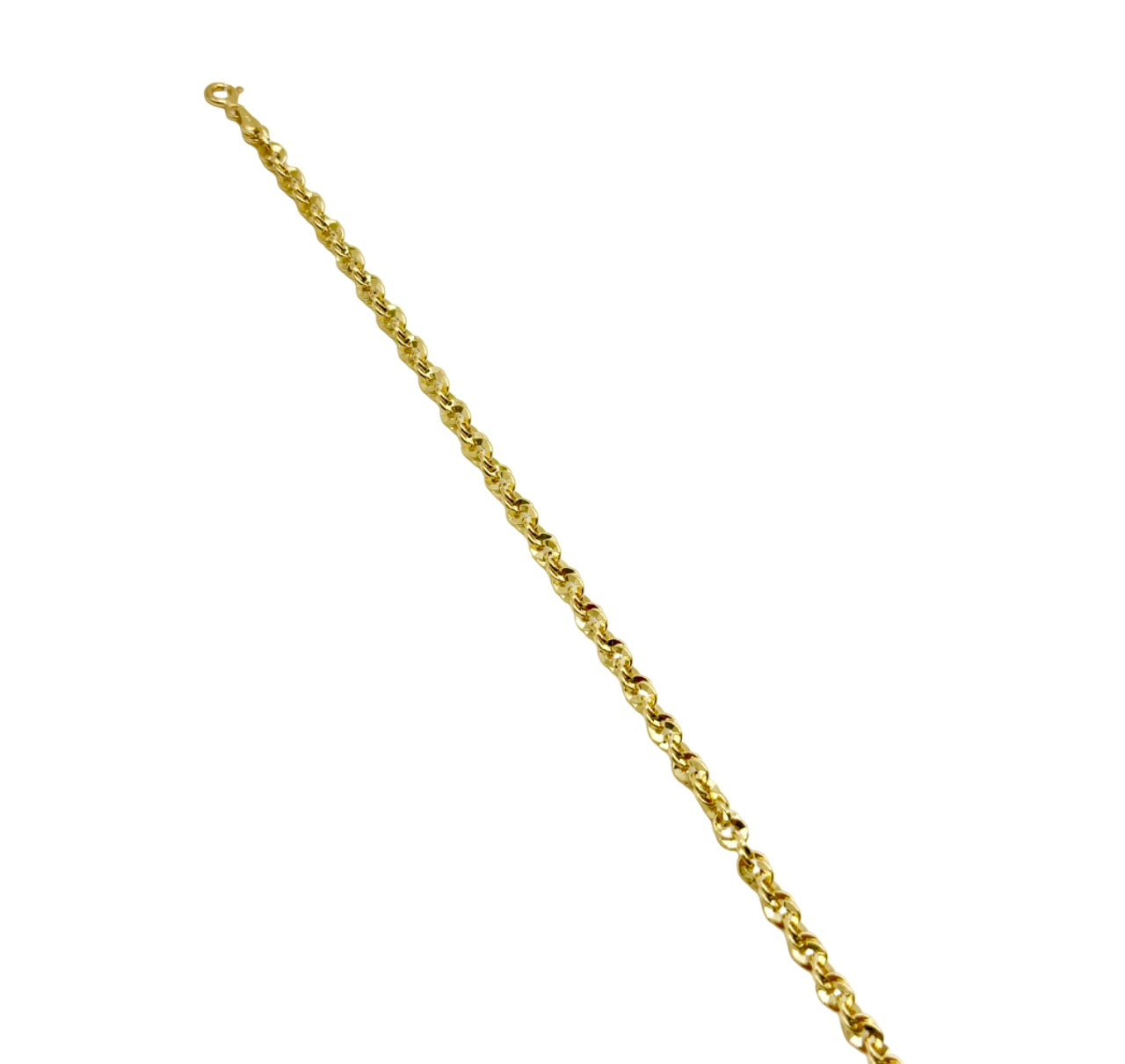 18K GOLD ROPE CHAIN BRACELET - HANDMADE IN ITALY