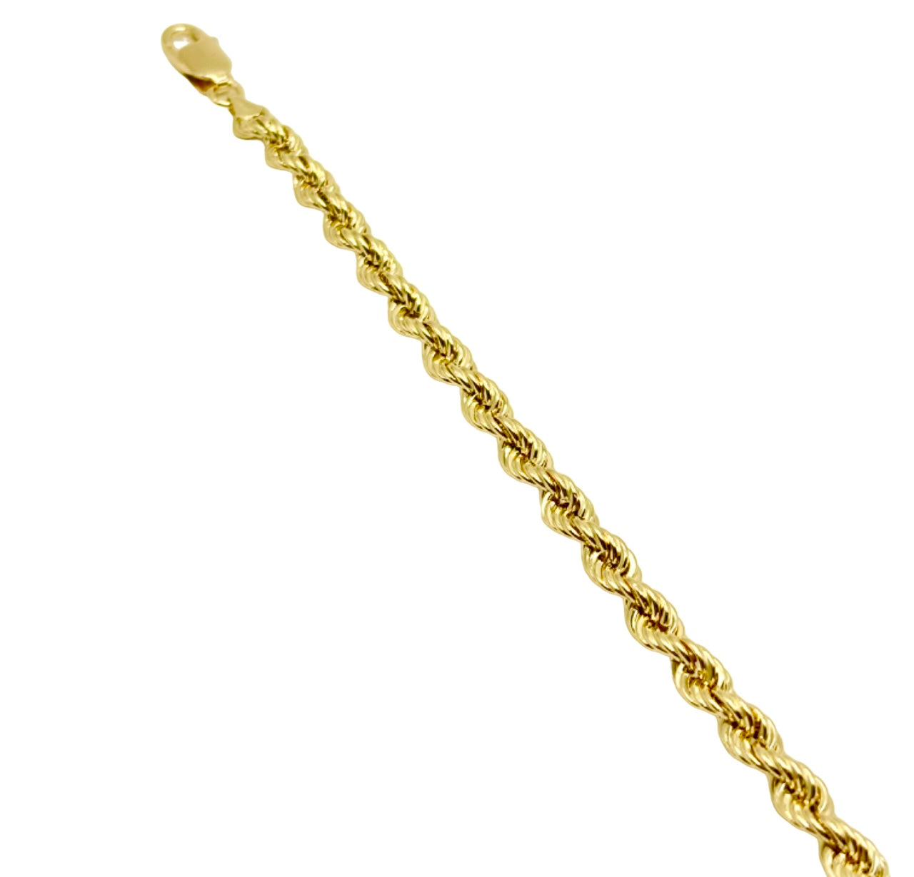 18K GOLD ROPE CHAIN BRACELET - HANDMADE IN ITALY