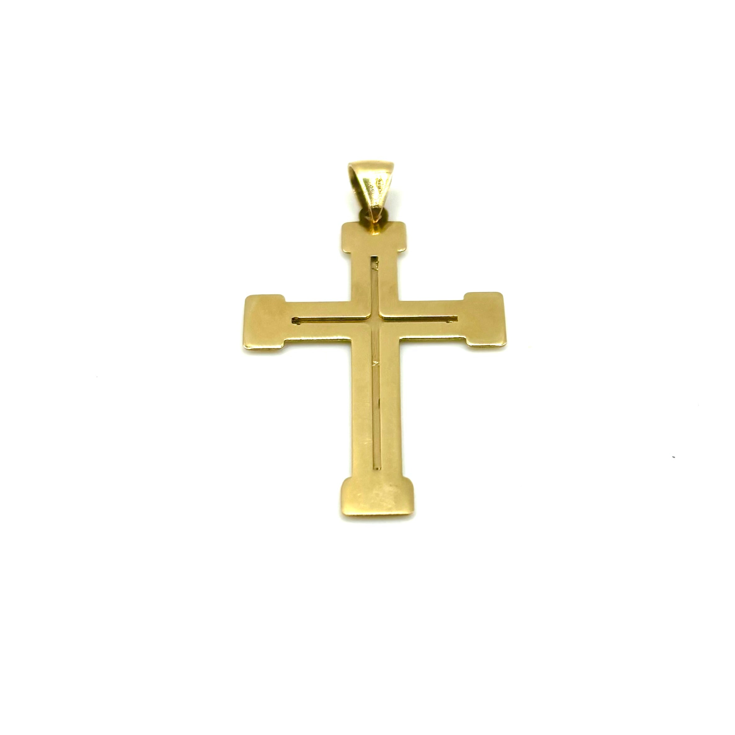 18K GOLD VITTORIA CROSS - HANDMADE IN ITALY