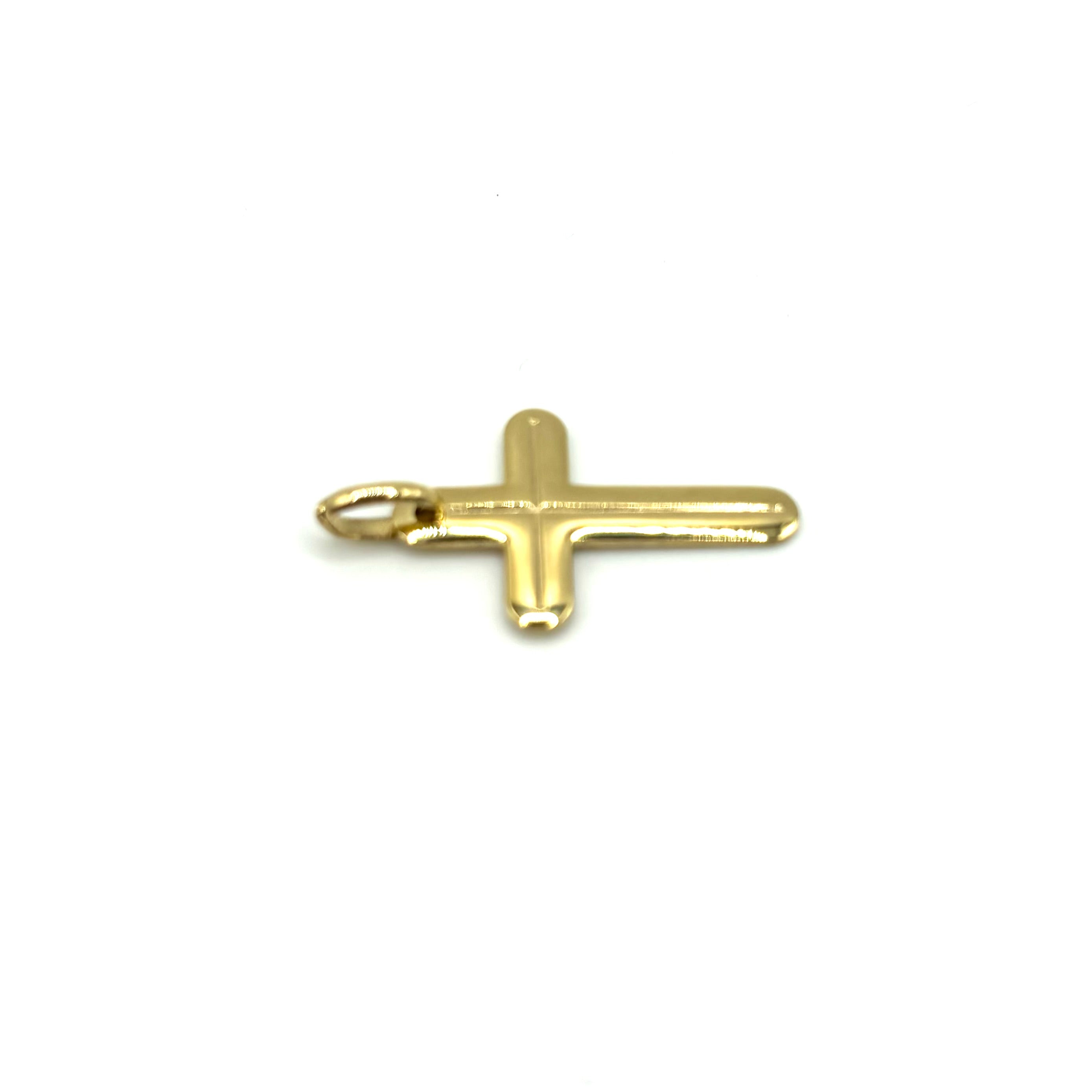 18K GOLD PERLA CROSS - HANDMADE IN ITALY