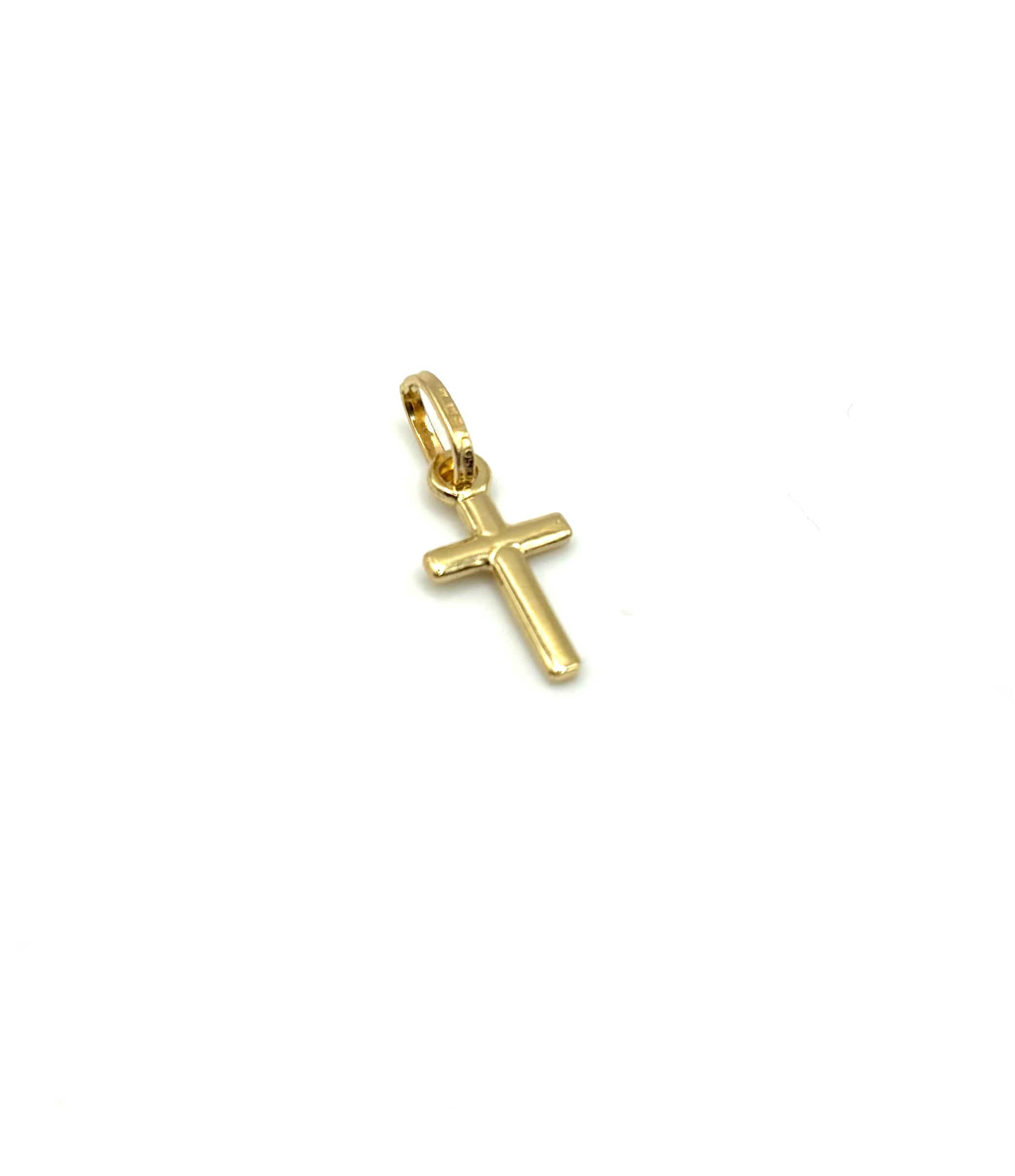 18K GOLD MIRIAM CROSS - HANDMADE IN ITALY