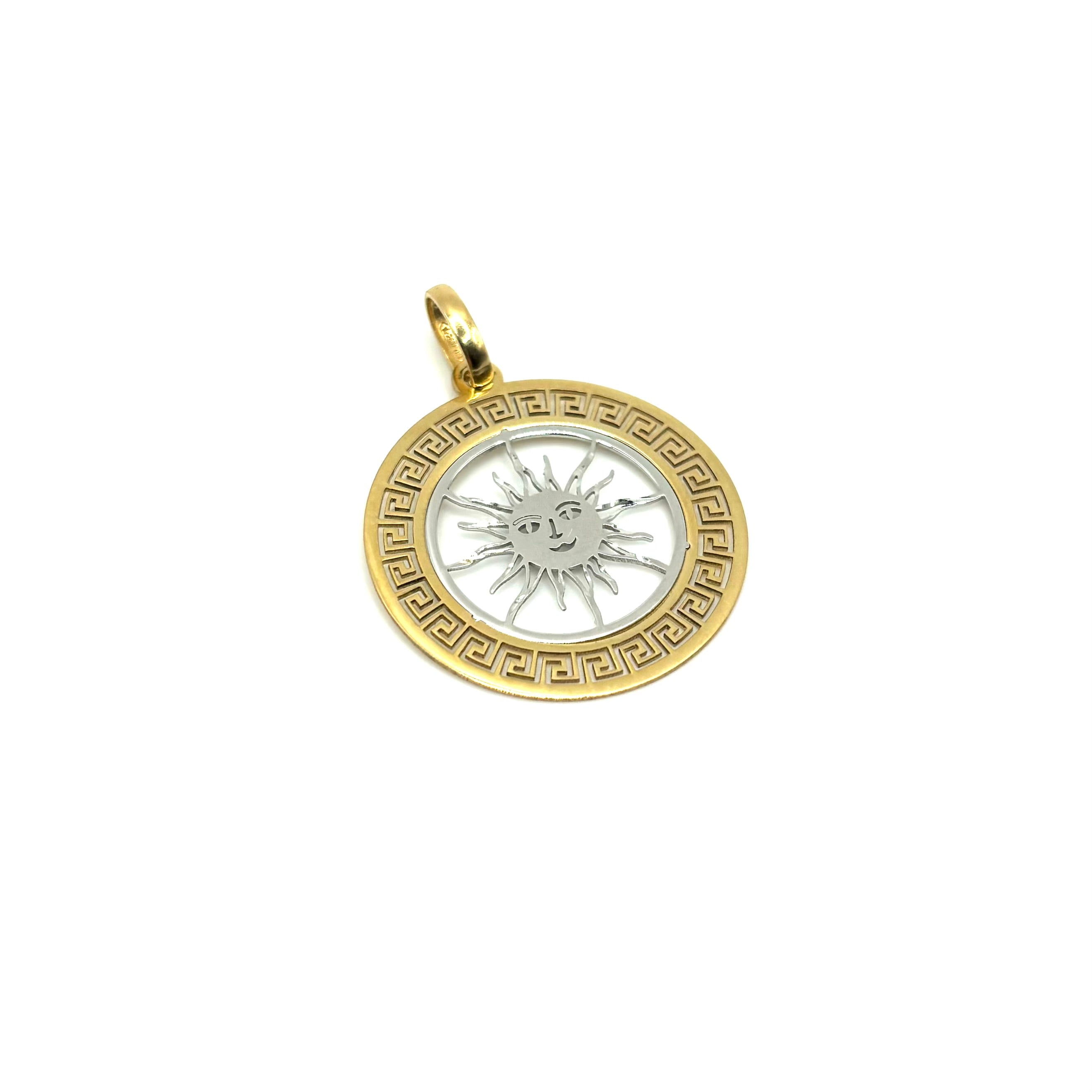 18K GOLD SUN PENDANT - HANDMADE IN ITALY