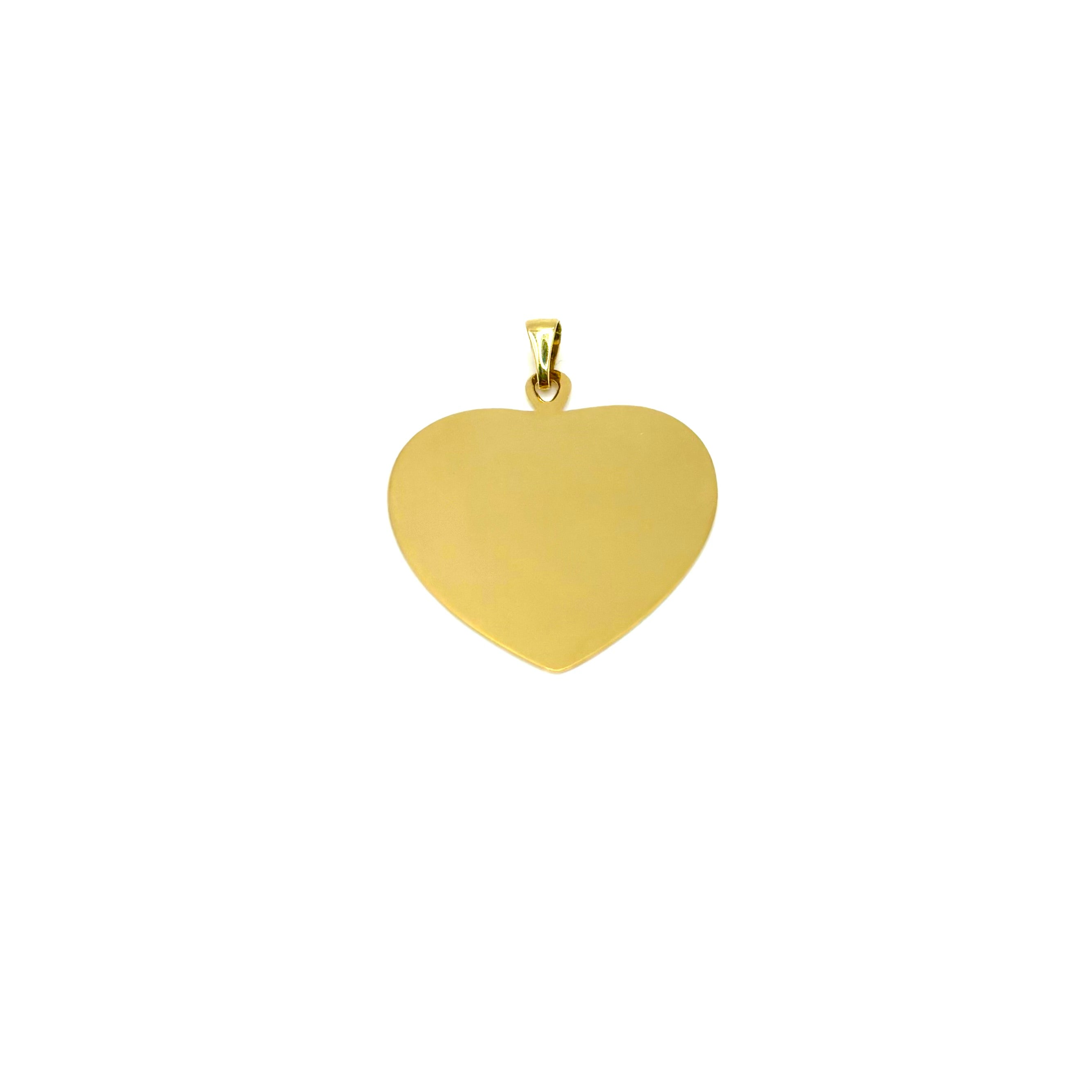 18K GOLD HEART PENDANT - HANDMADE IN ITALY