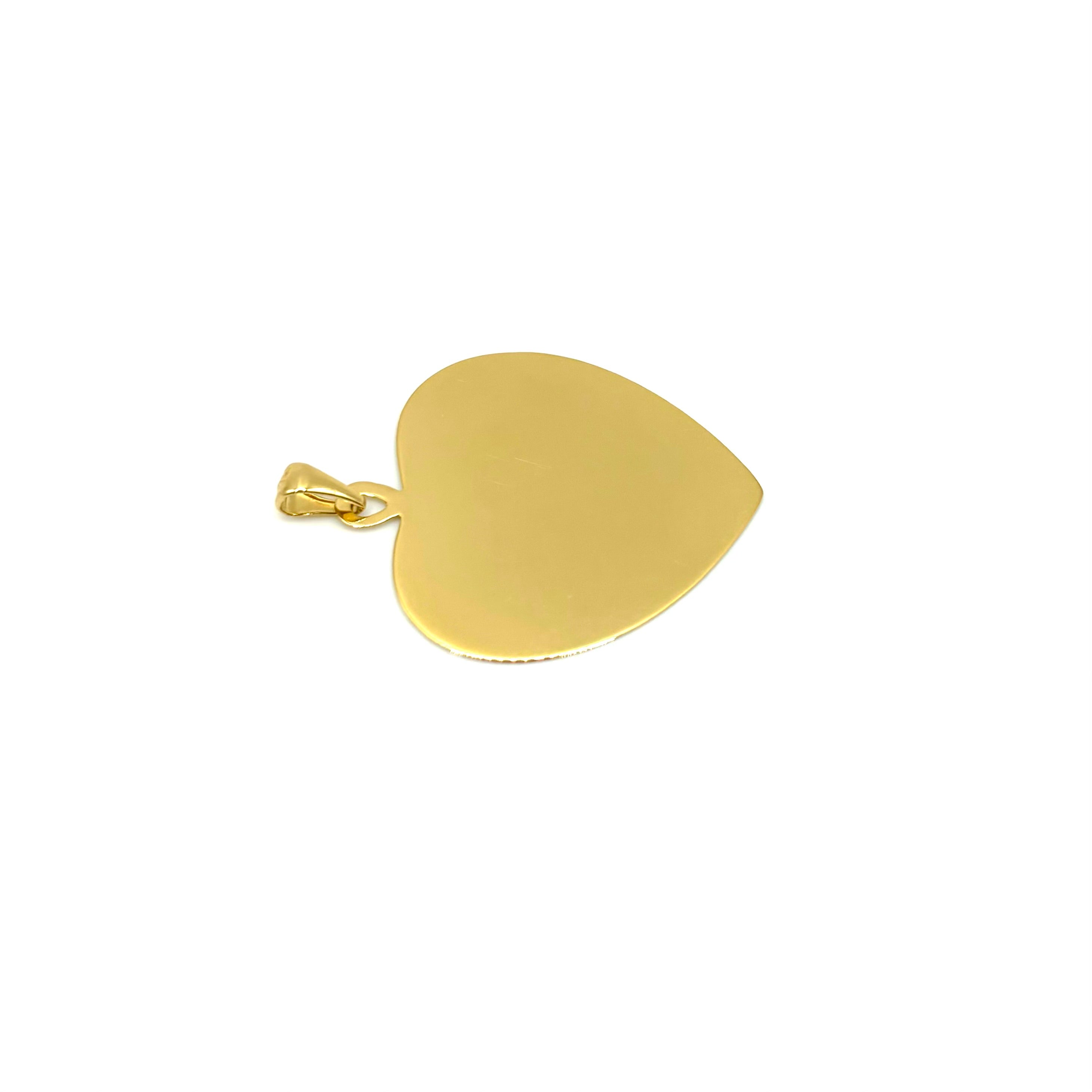 18K GOLD HEART PENDANT - HANDMADE IN ITALY