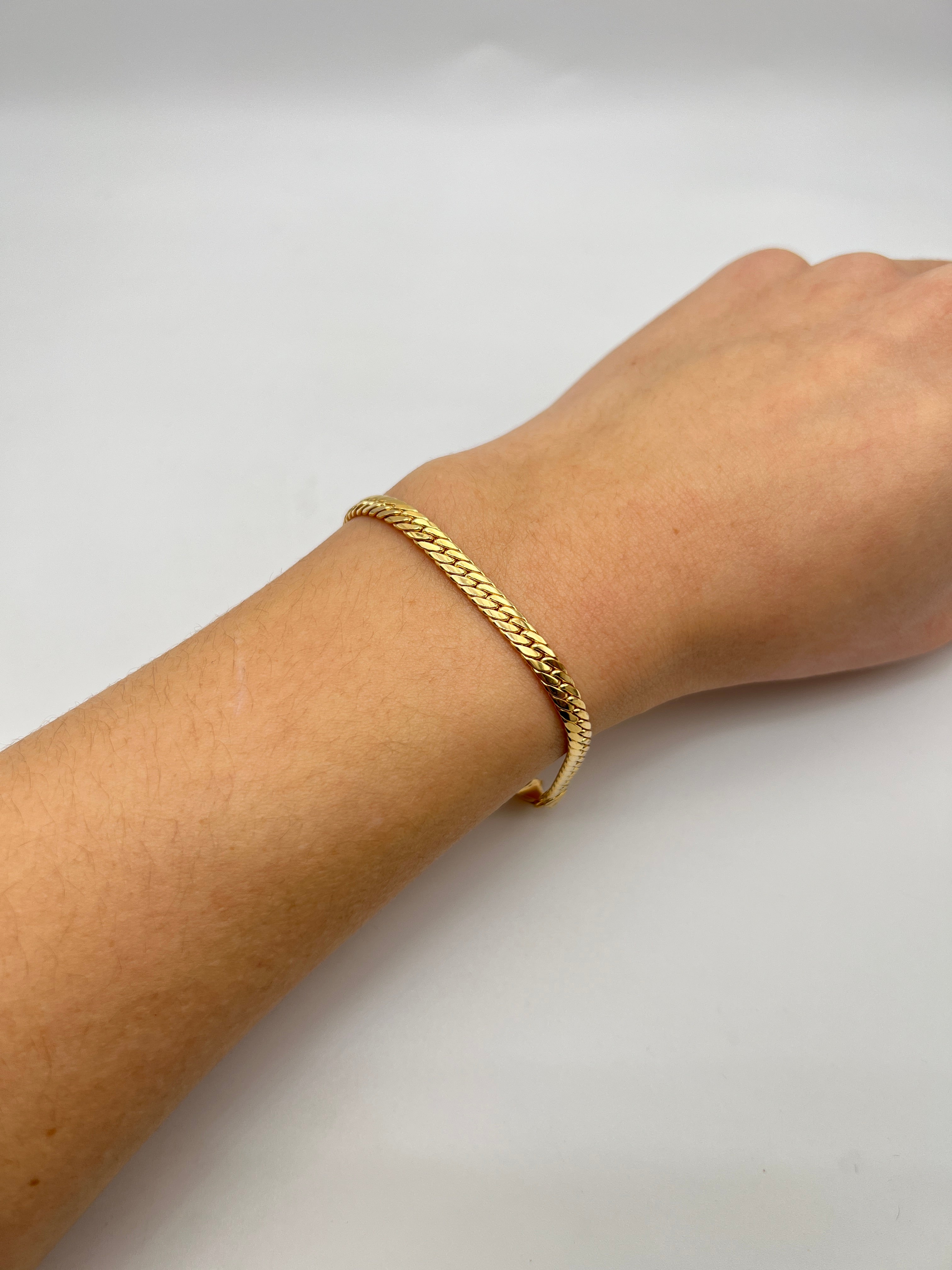 18K GOLD TRIESTE CHAIN BRACELET - HANDMADE IN ITALY