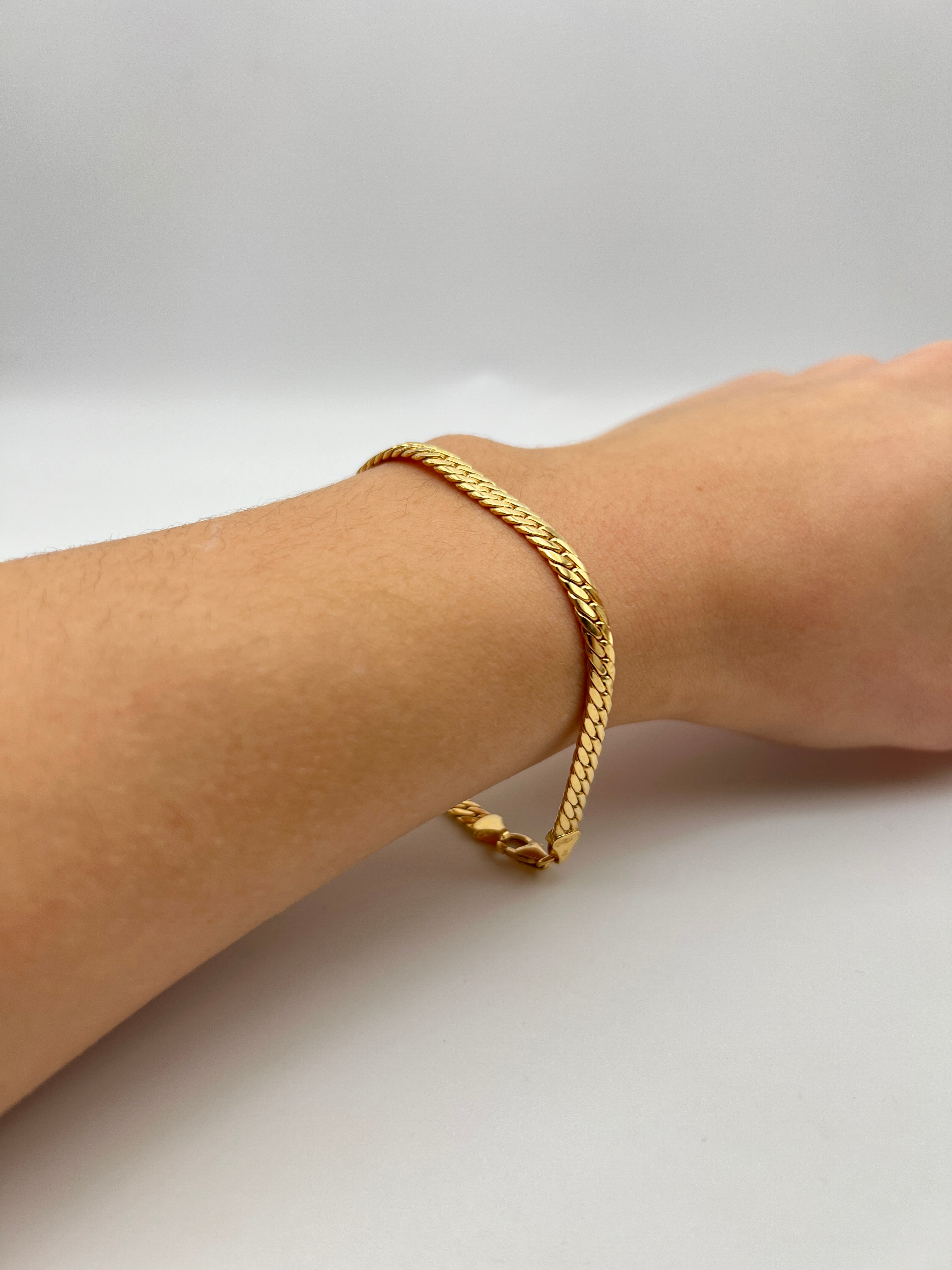 18K GOLD TRIESTE CHAIN BRACELET - HANDMADE IN ITALY