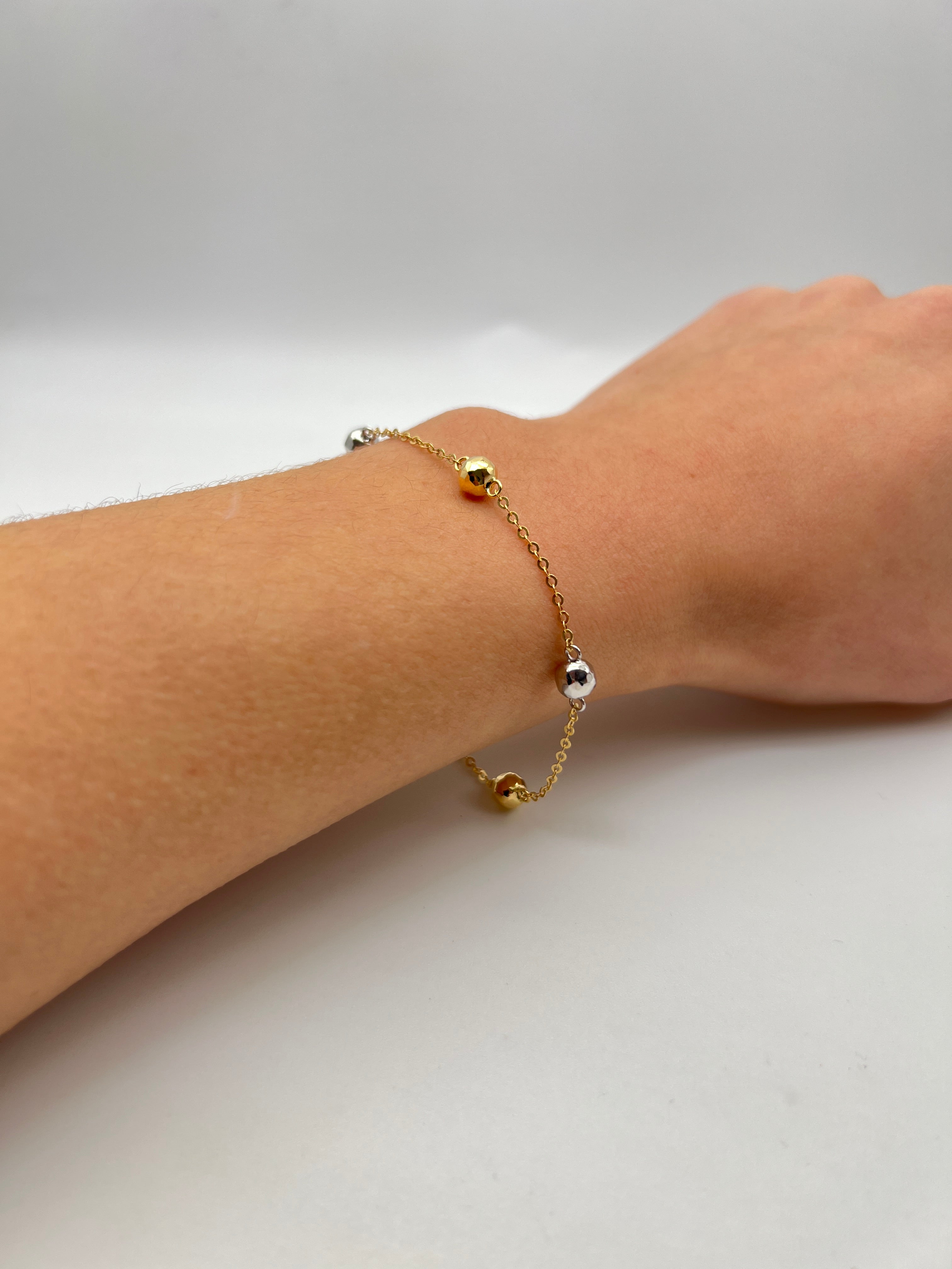 18K GOLD BONNIE SPHERES BRACELET - HANDMADE IN ITALY