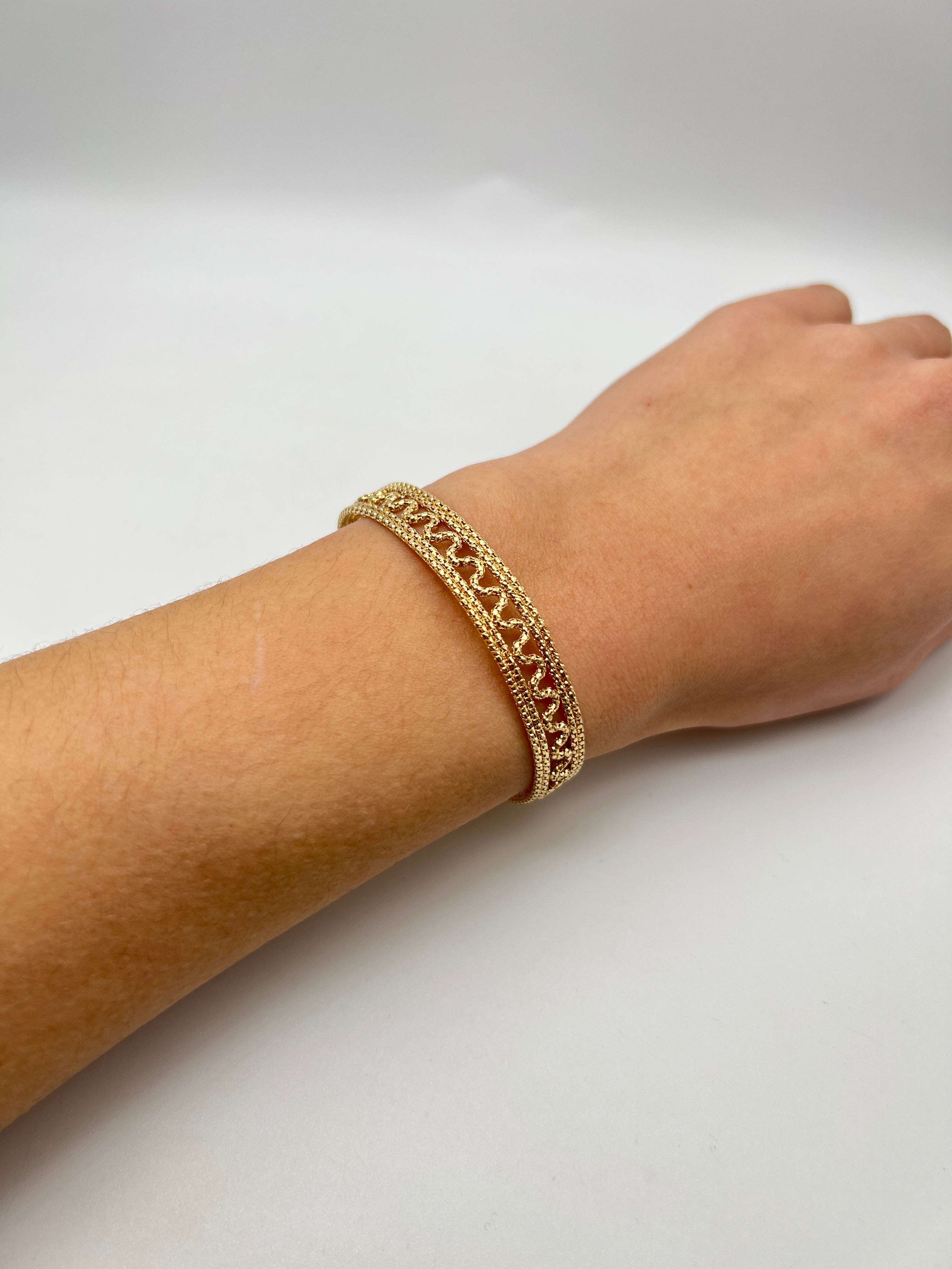 18K GOLD SELVAGGIA BRACELET - HANDMADE IN ITALY