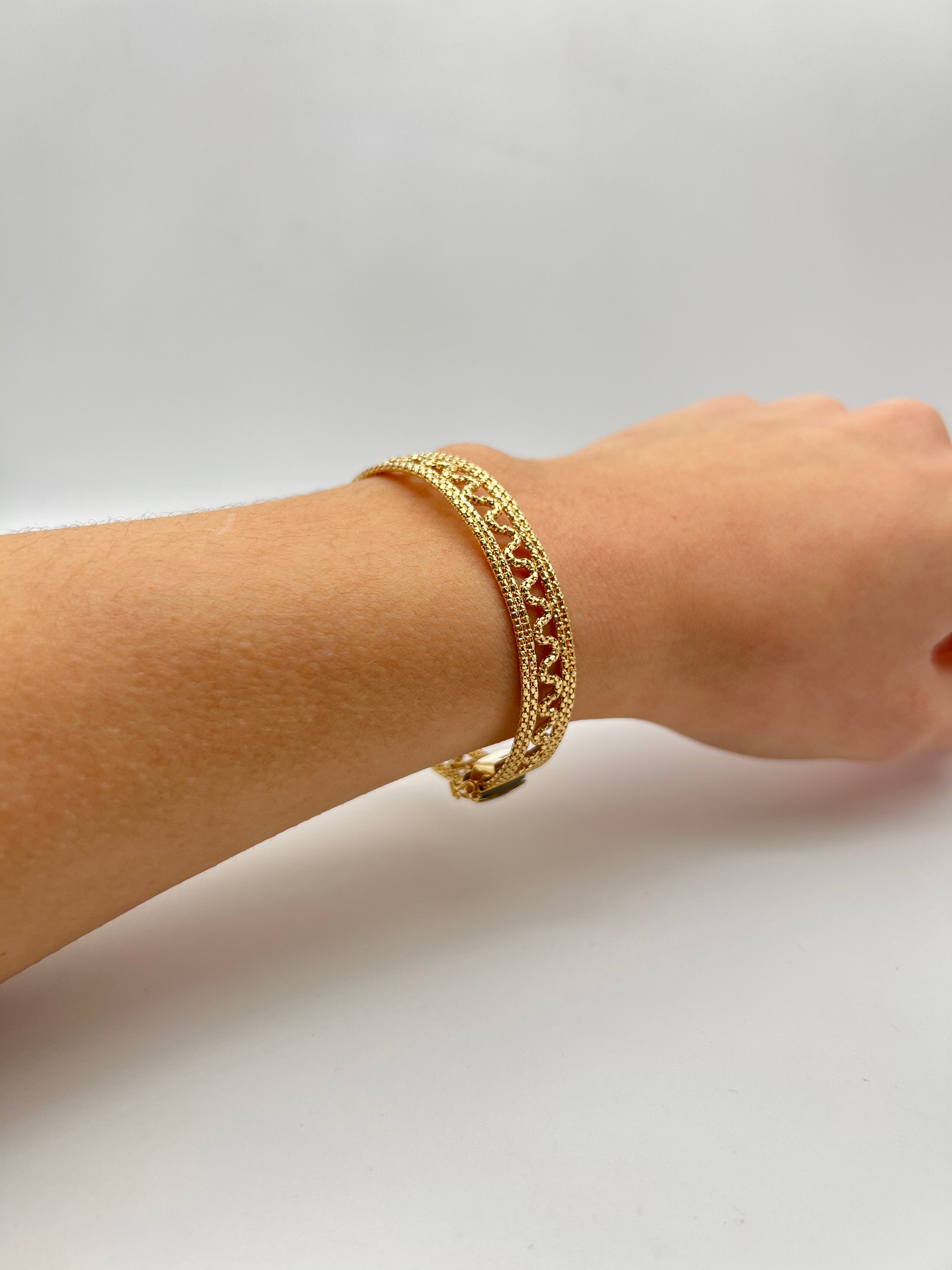 18K GOLD SELVAGGIA BRACELET - HANDMADE IN ITALY