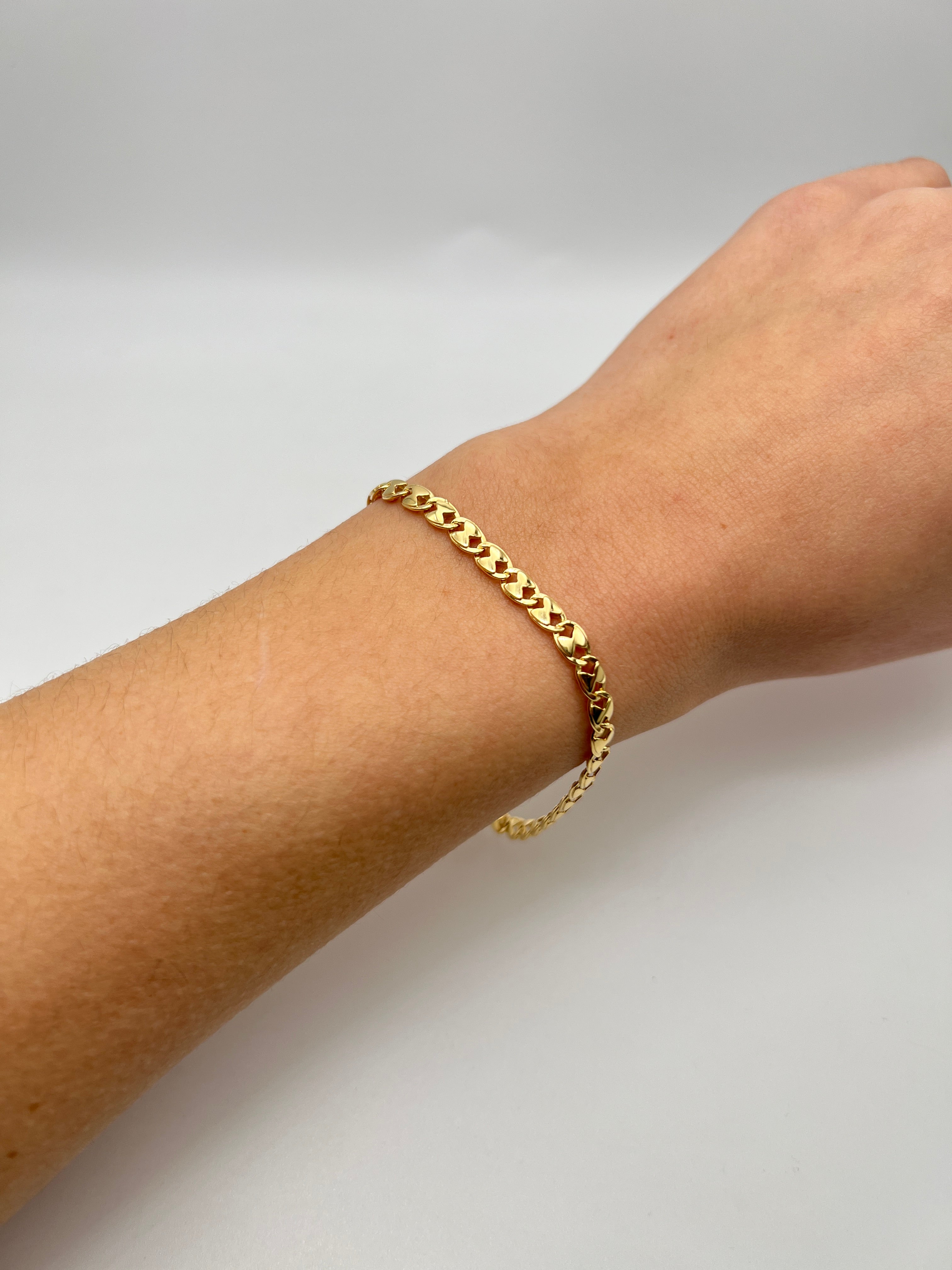 18K GOLD TIBERIO CHAIN BRACELET - HANDMADE IN ITALY