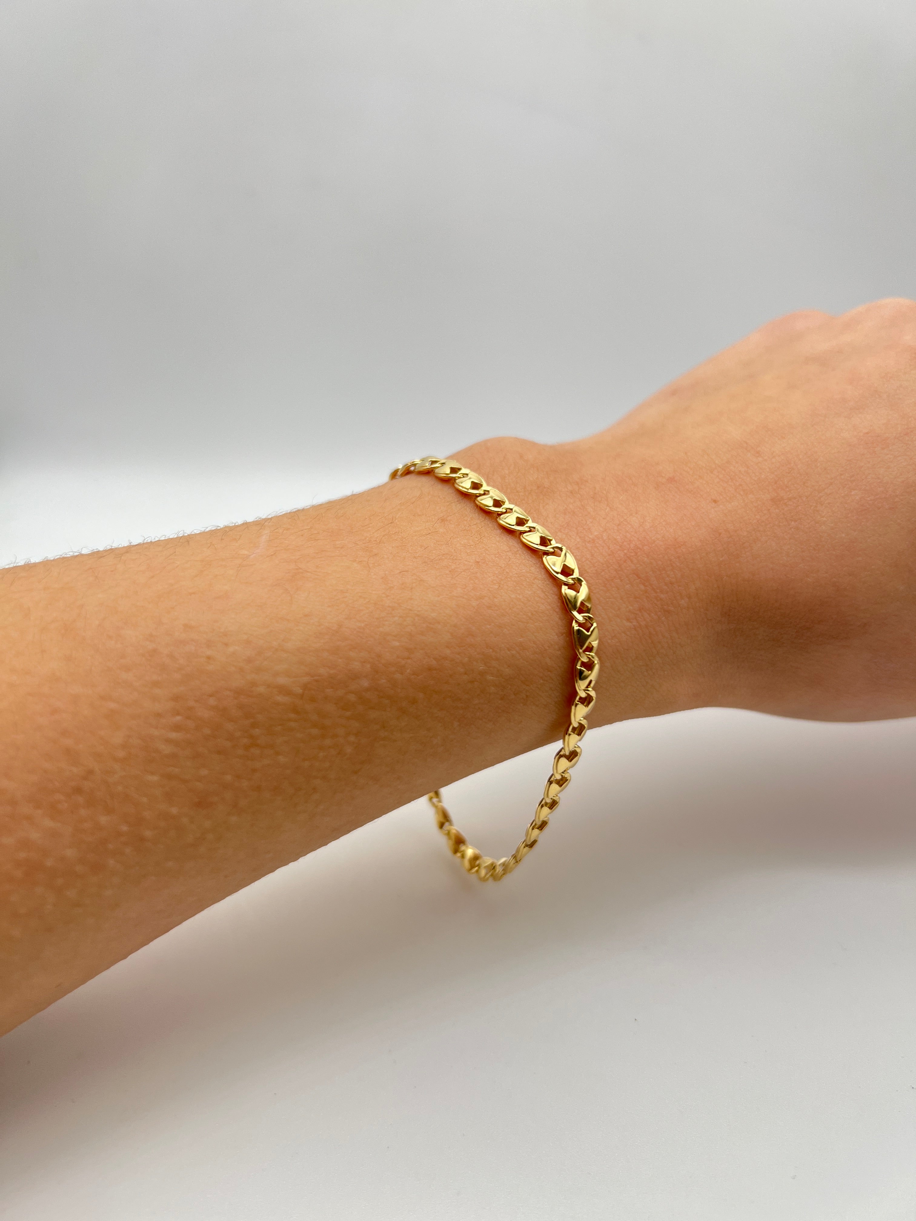 18K GOLD TIBERIO CHAIN BRACELET - HANDMADE IN ITALY