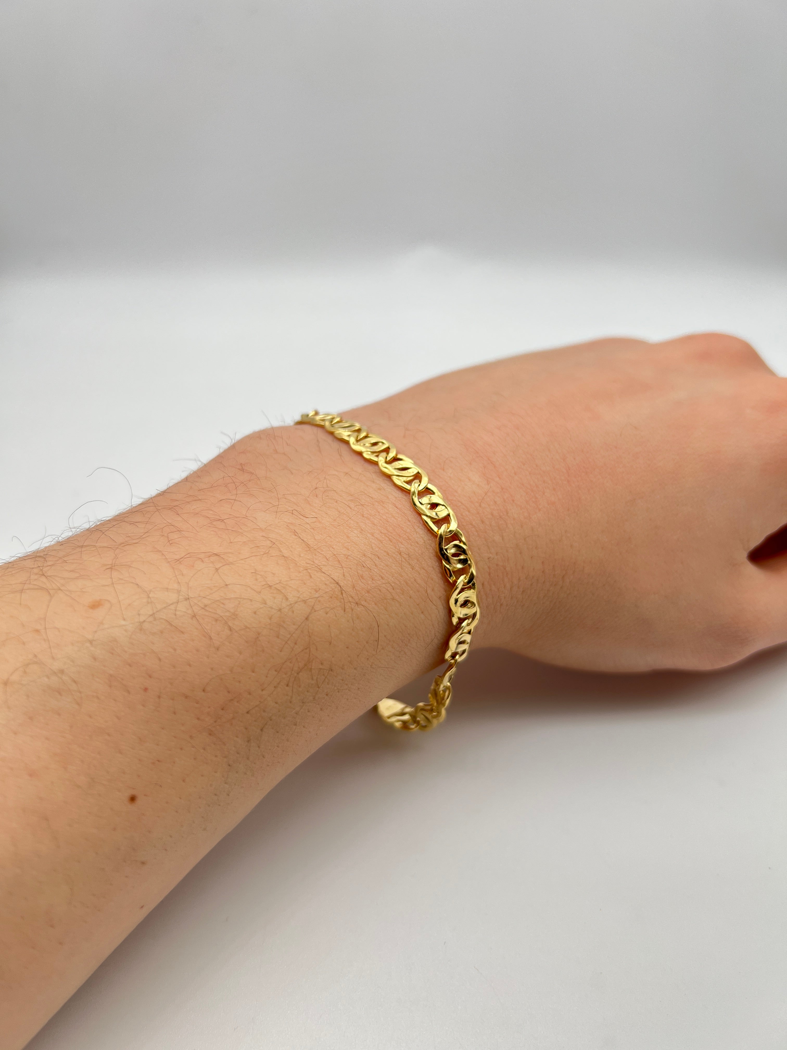 18K GOLD CHAIN BRACELET - HANDMADE IN ITALY
