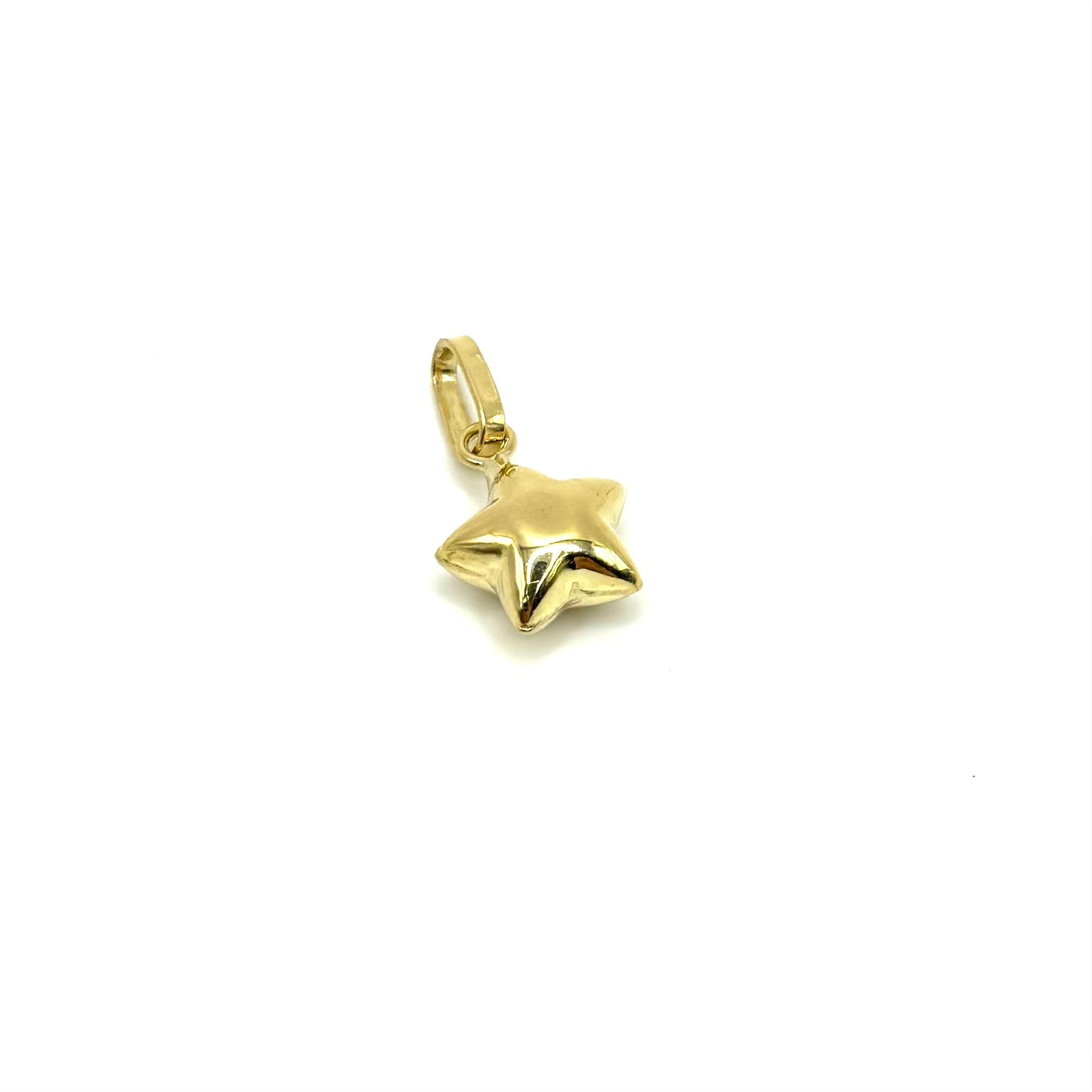 18K GOLD STAR CHARM PENDANT - HANDMADE IN ITALY