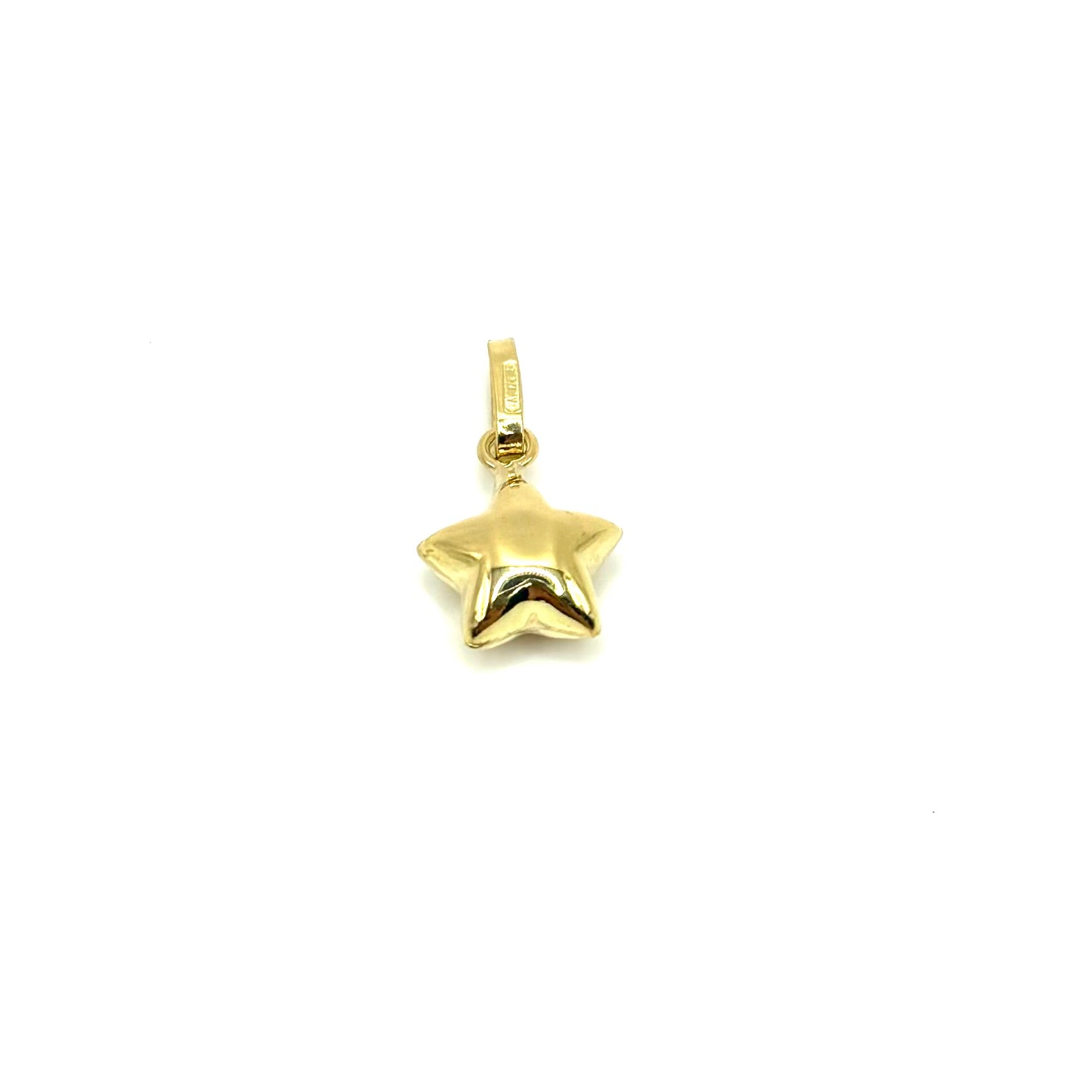 18K GOLD STAR CHARM PENDANT - HANDMADE IN ITALY