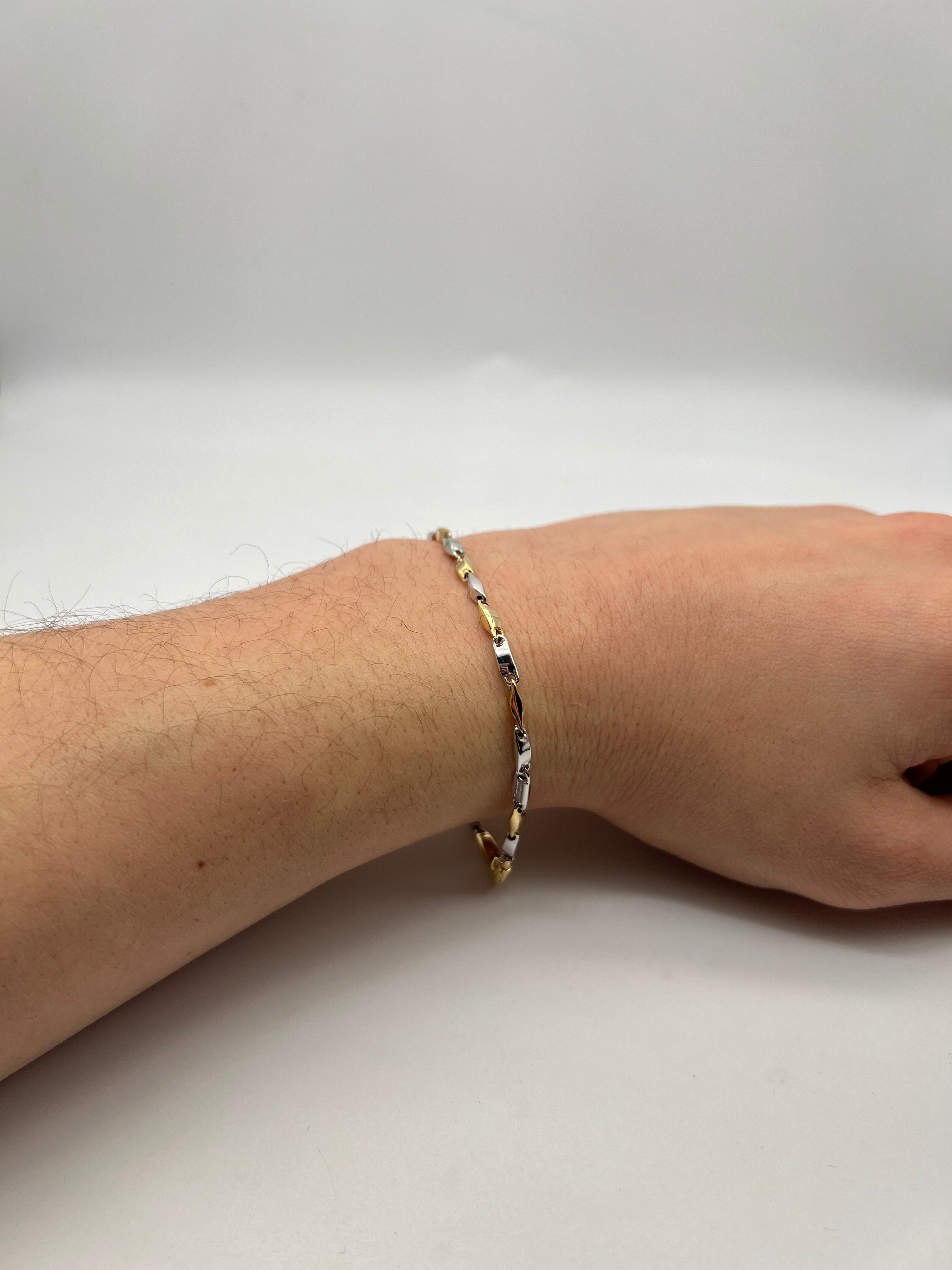 18K GOLD FRANCESCO CHAIN BRACELET - HANDMADE IN ITALY