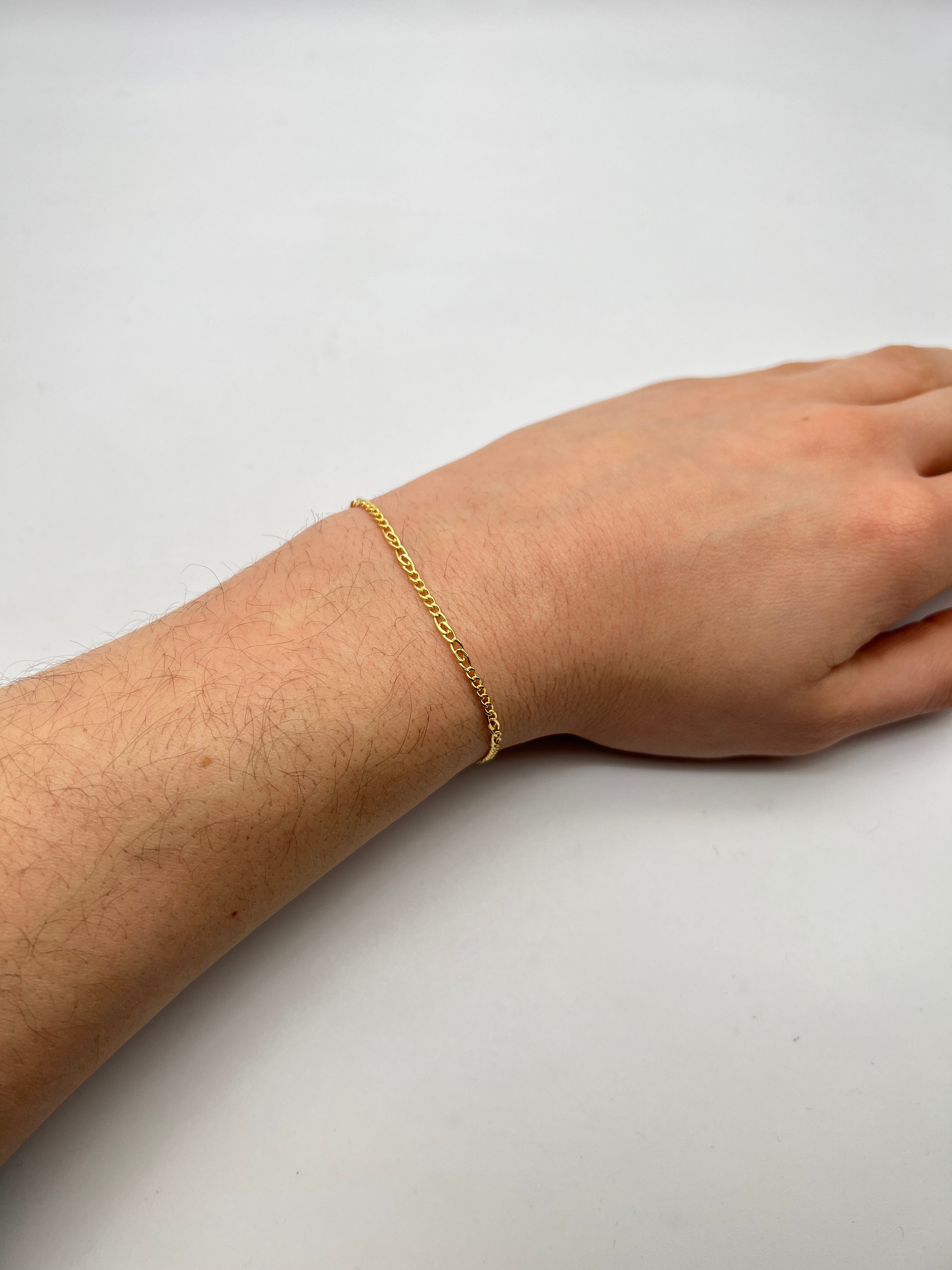 18K GOLD CARAVAGGIO CHAIN BRACELET - HANDMADE IN ITALY