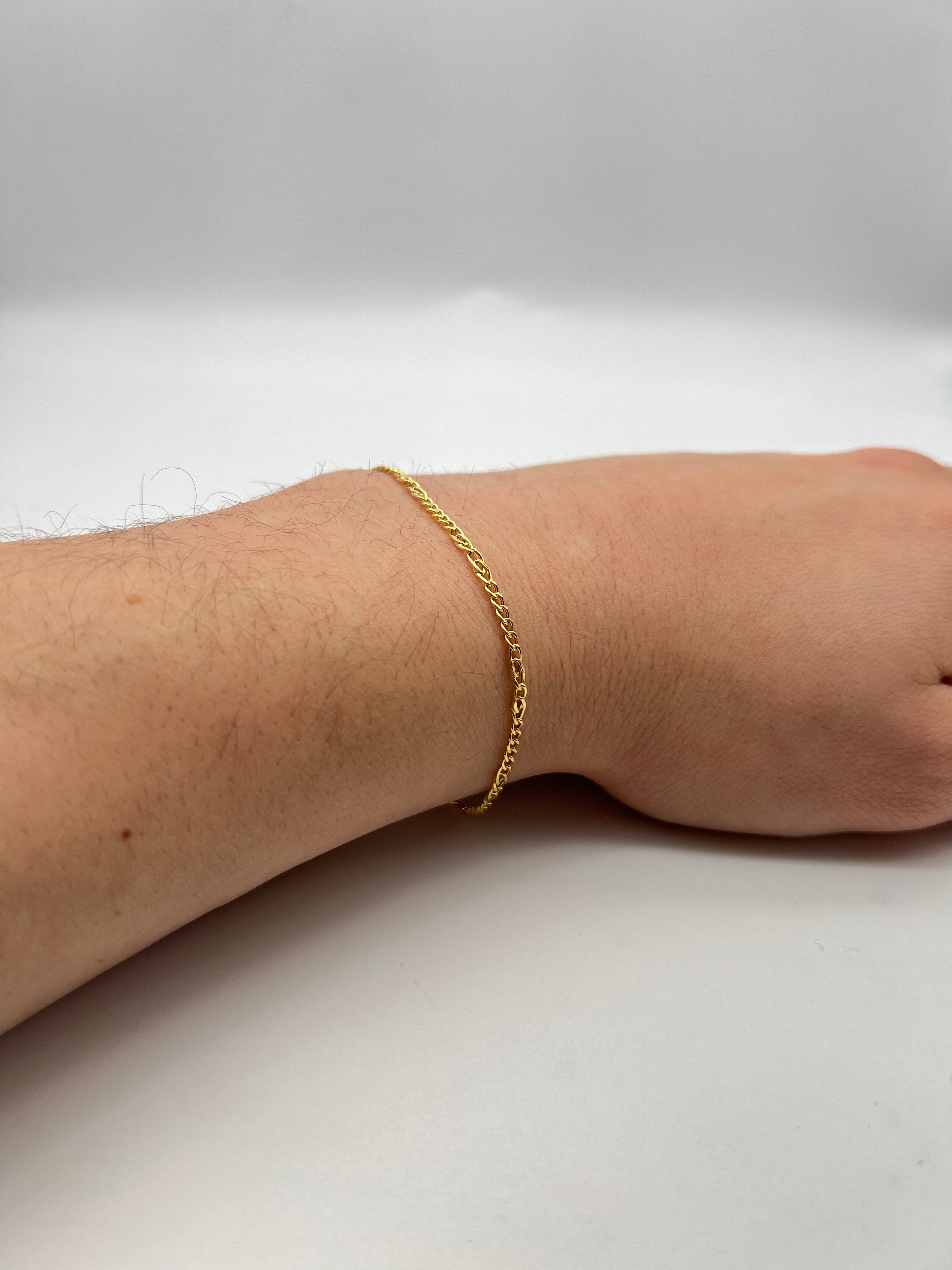 18K GOLD CARAVAGGIO CHAIN BRACELET - HANDMADE IN ITALY