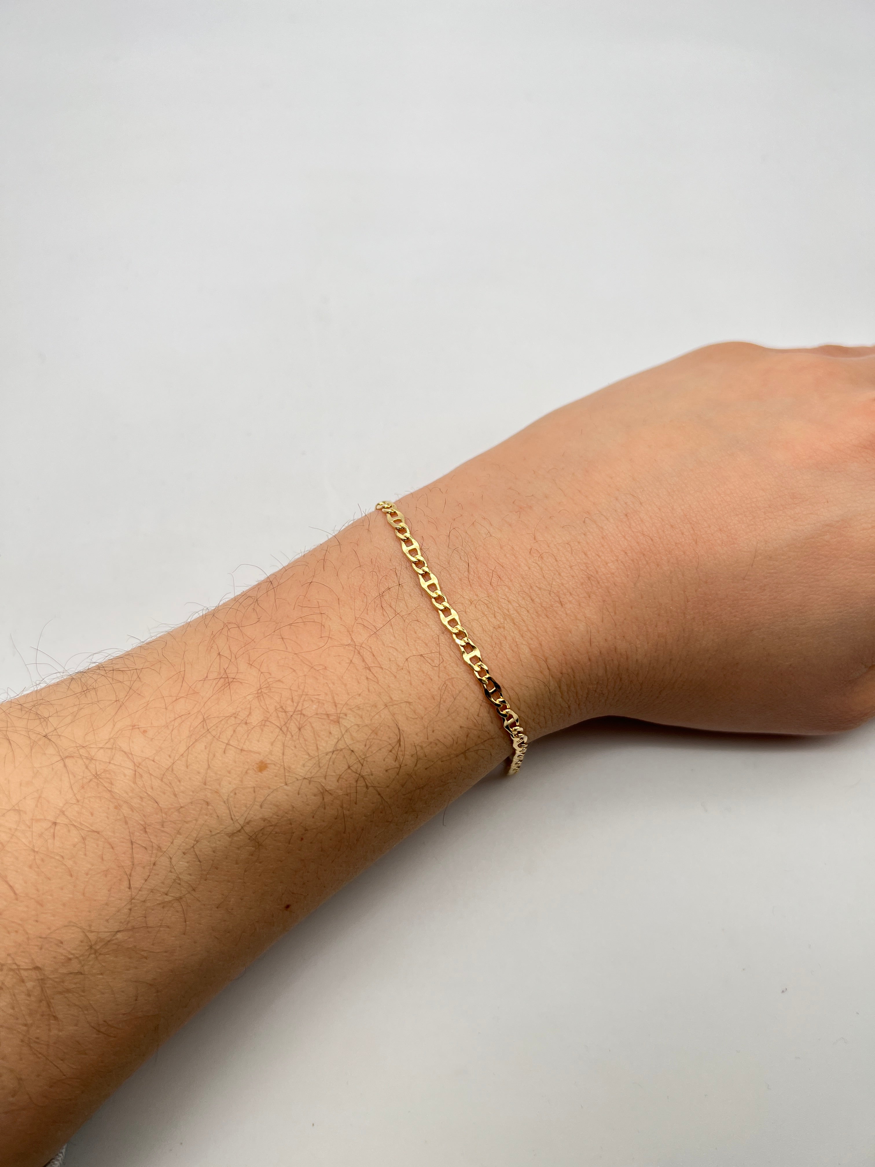18K GOLD CAGLIARI CHAIN BRACELET - HANDMADE IN ITALY