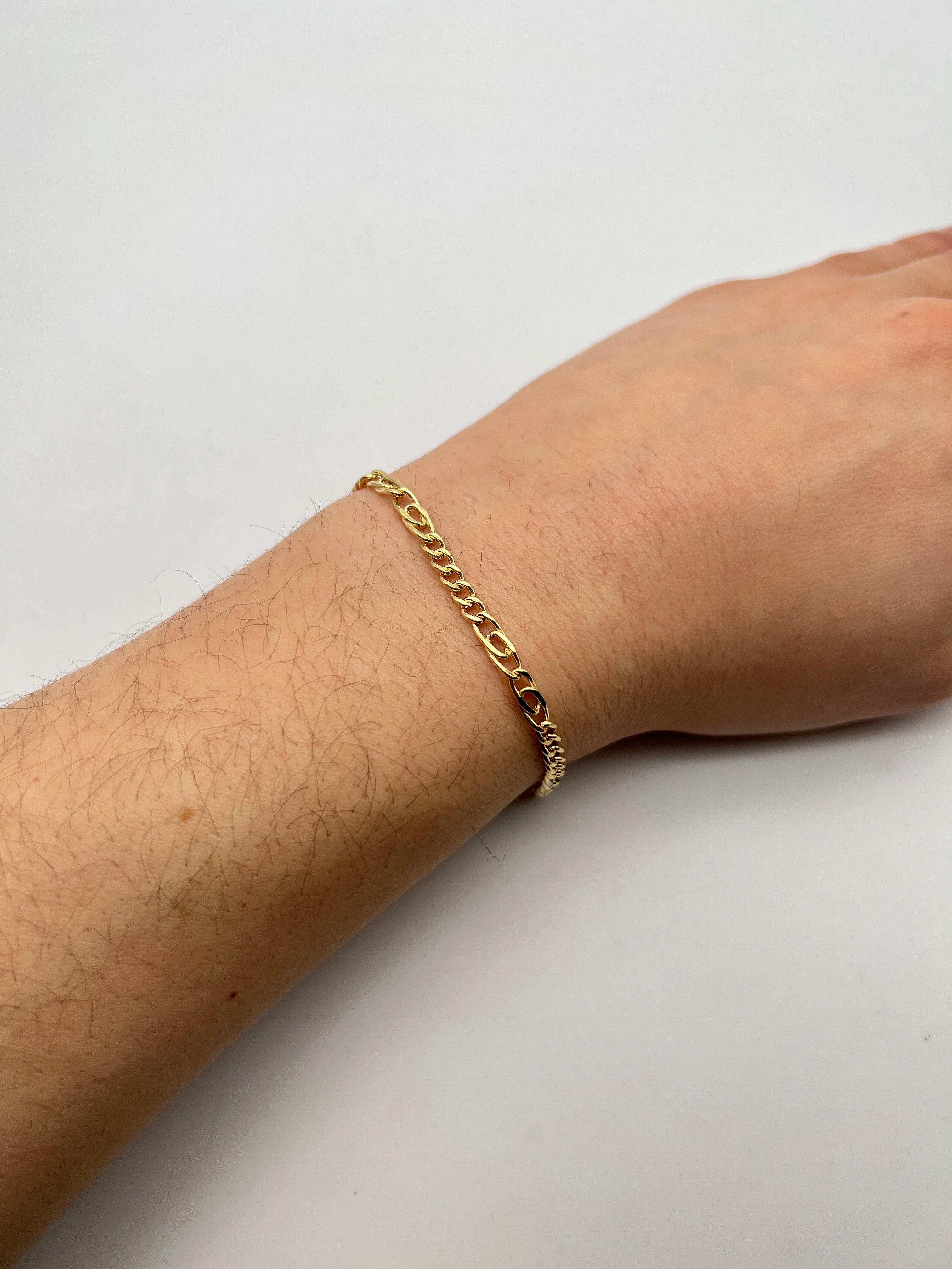18K GOLD MONACO CHAIN BRACELET - HANDMADE IN ITALY