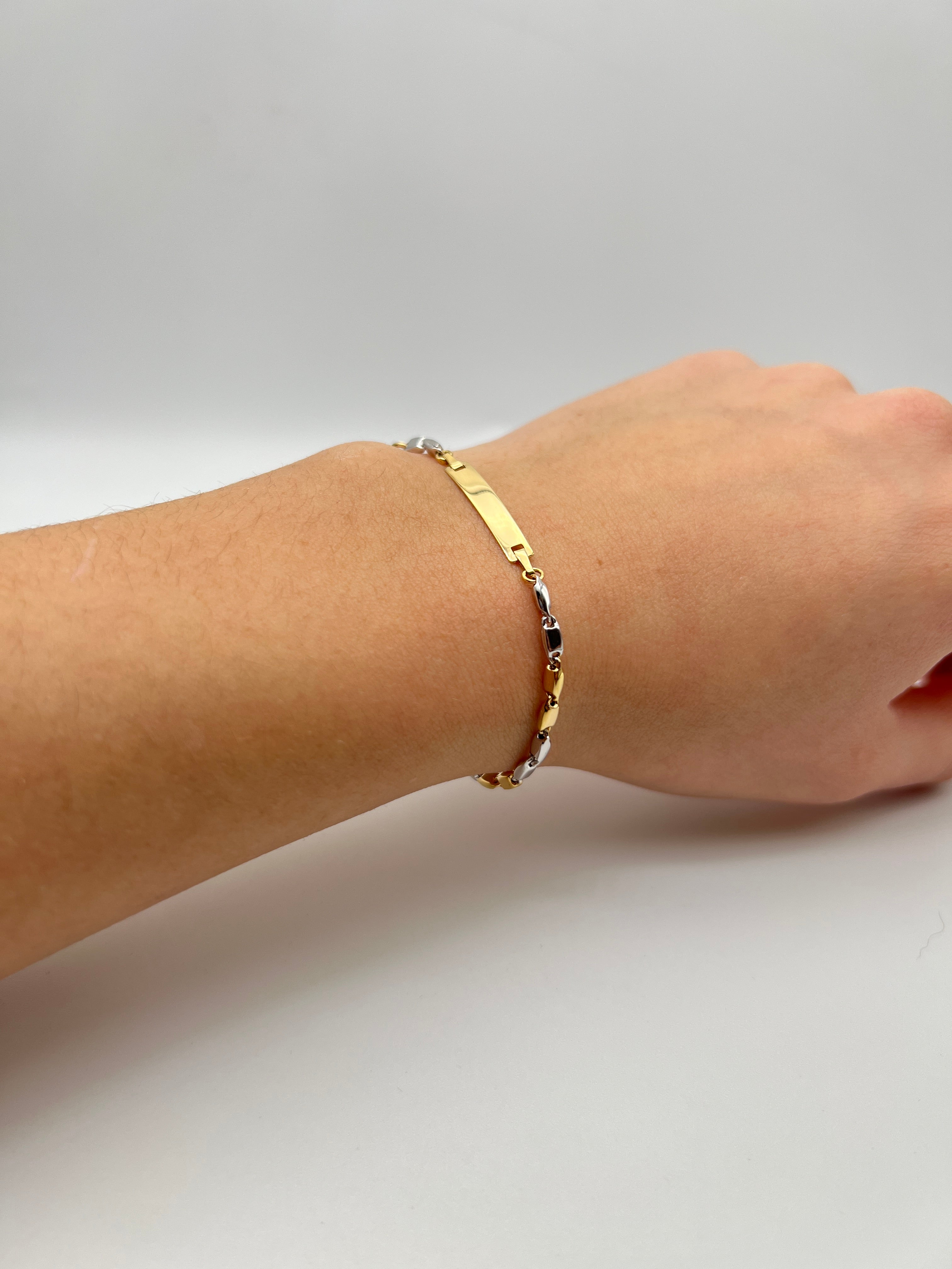 18K GOLD POSITANO BAR BRACELET - HANDMADE IN ITALY