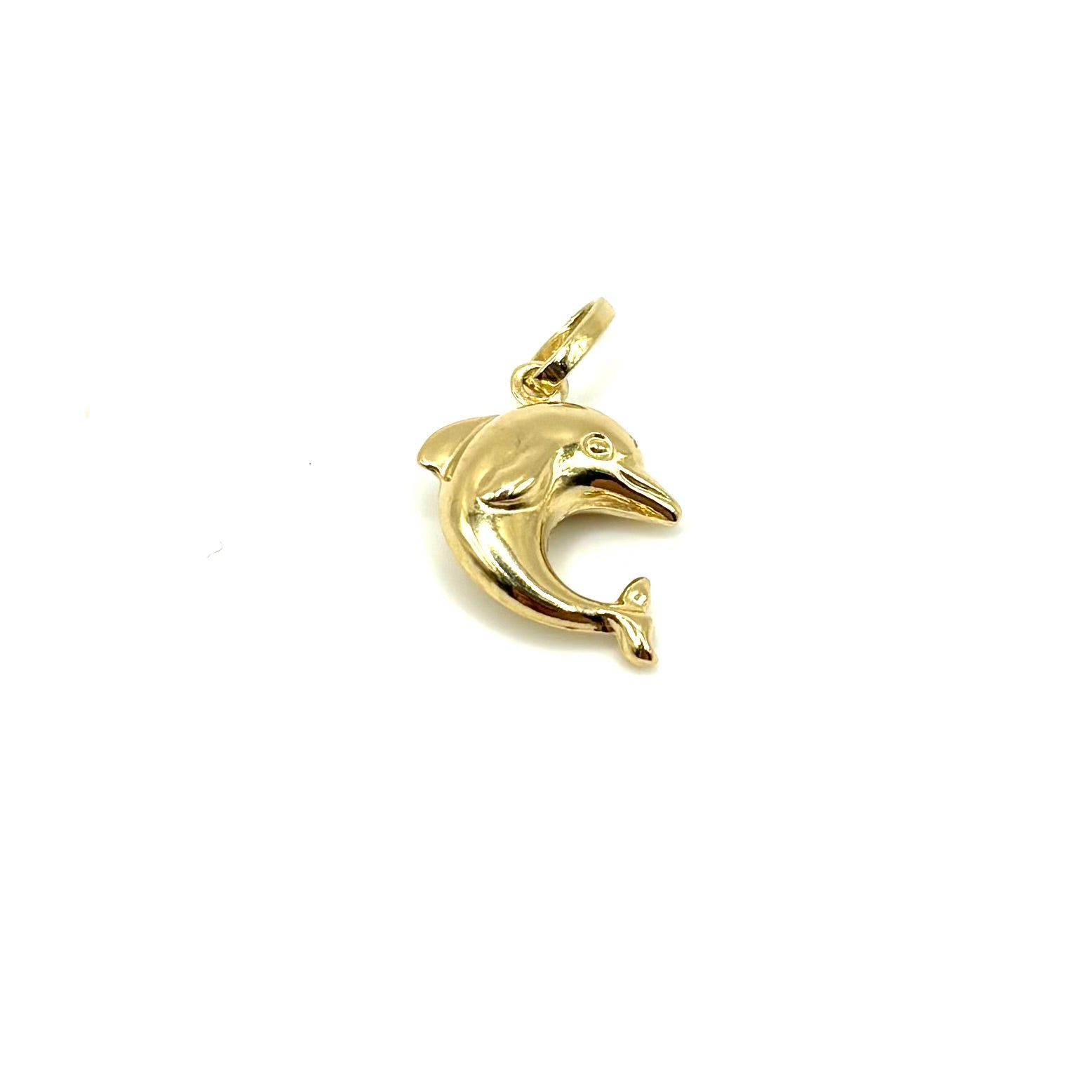18K GOLD DOLPHIN CHARM PENDANT - HANDMADE IN ITALY