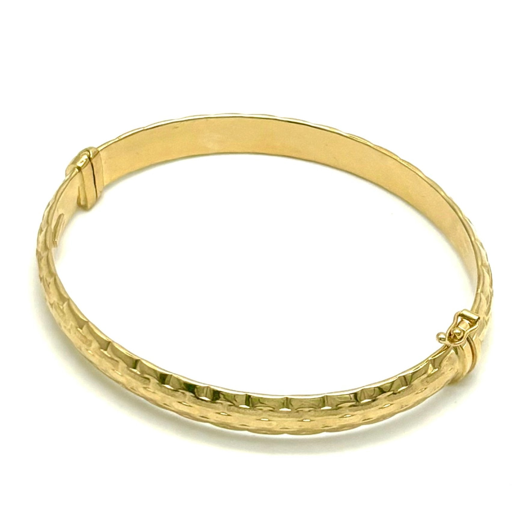 18K GOLD ATHENS BANGLE BRACELET - HANDMADE IN ITALY