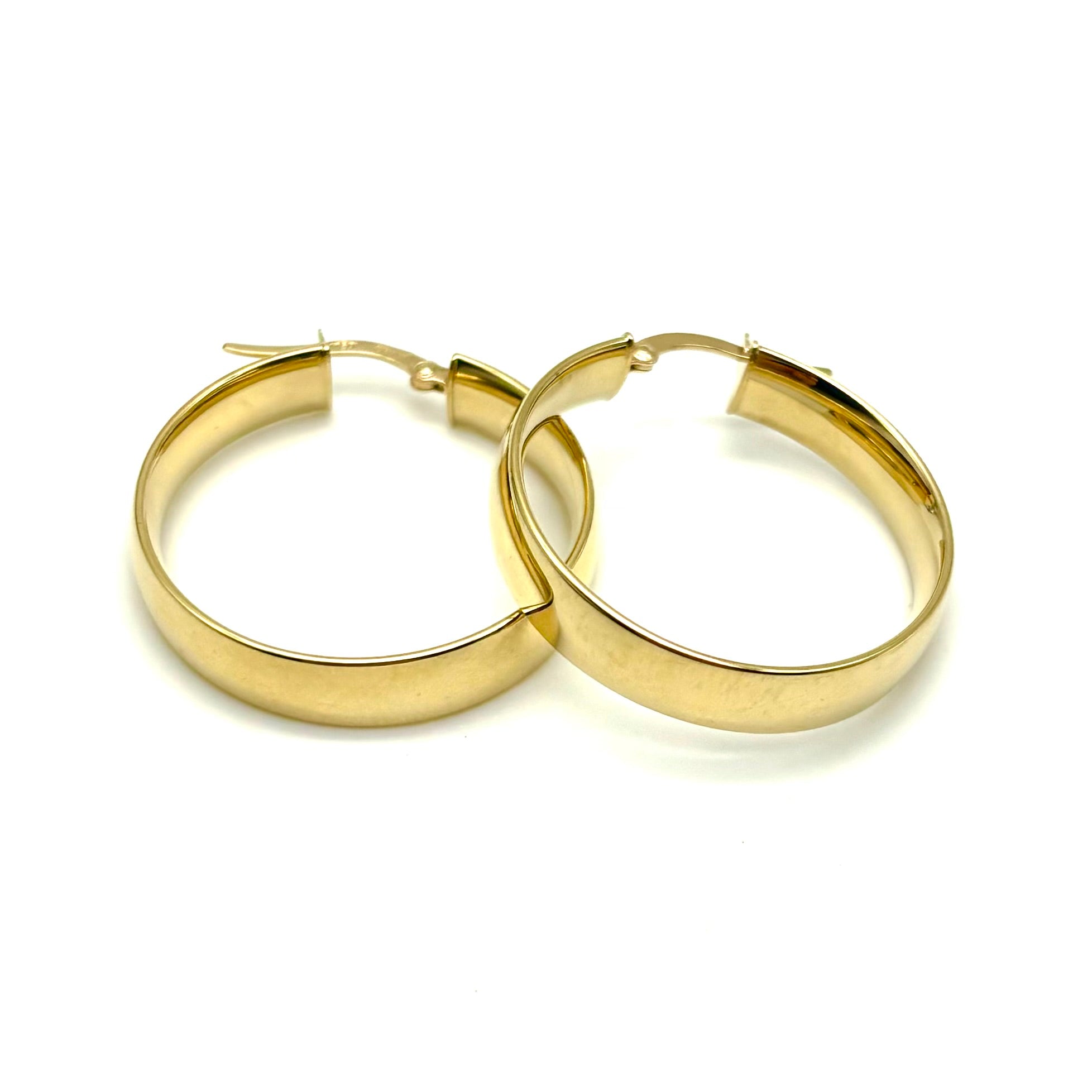 18K GOLD HOOP EARRINGS - HANDMADE IN ITALY