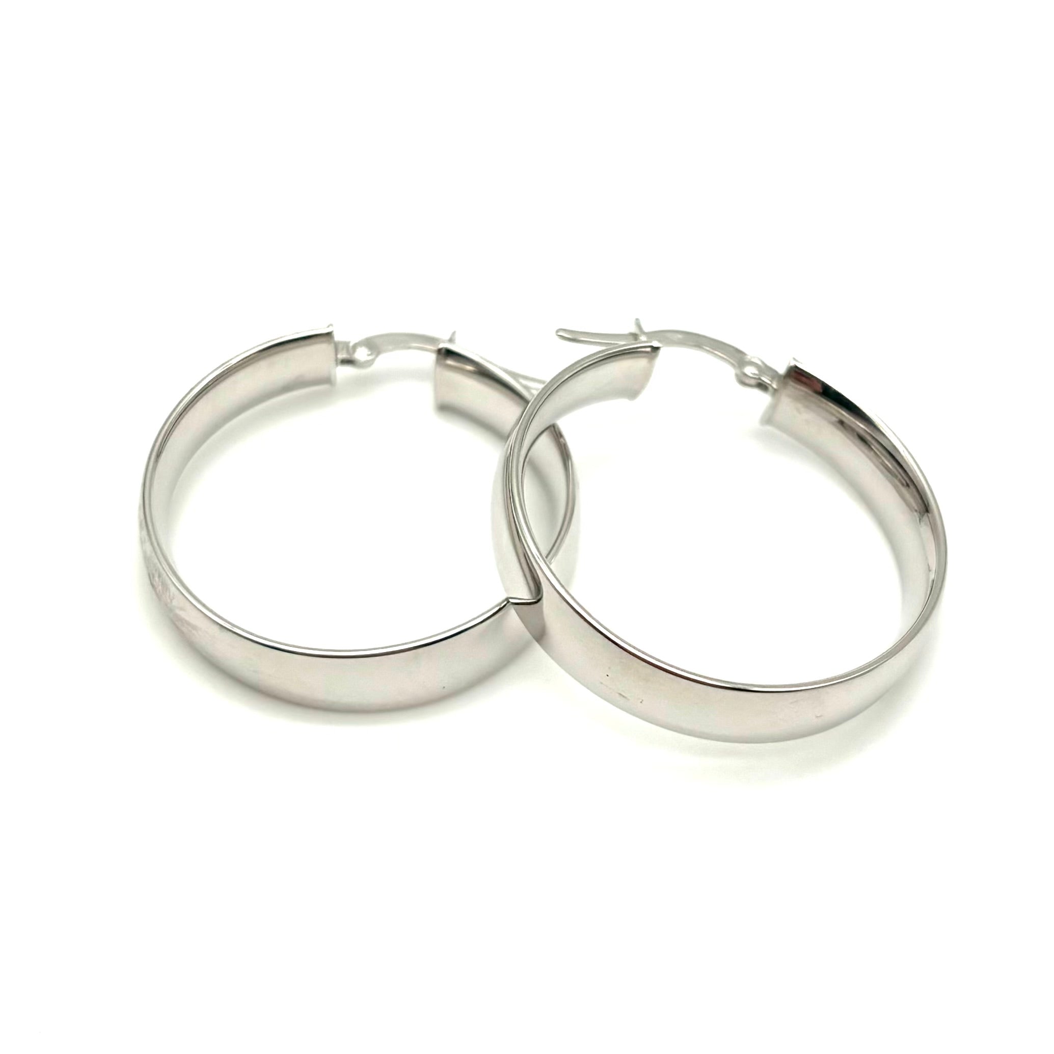 18K GOLD HOOP EARRINGS - HANDMADE IN ITALY