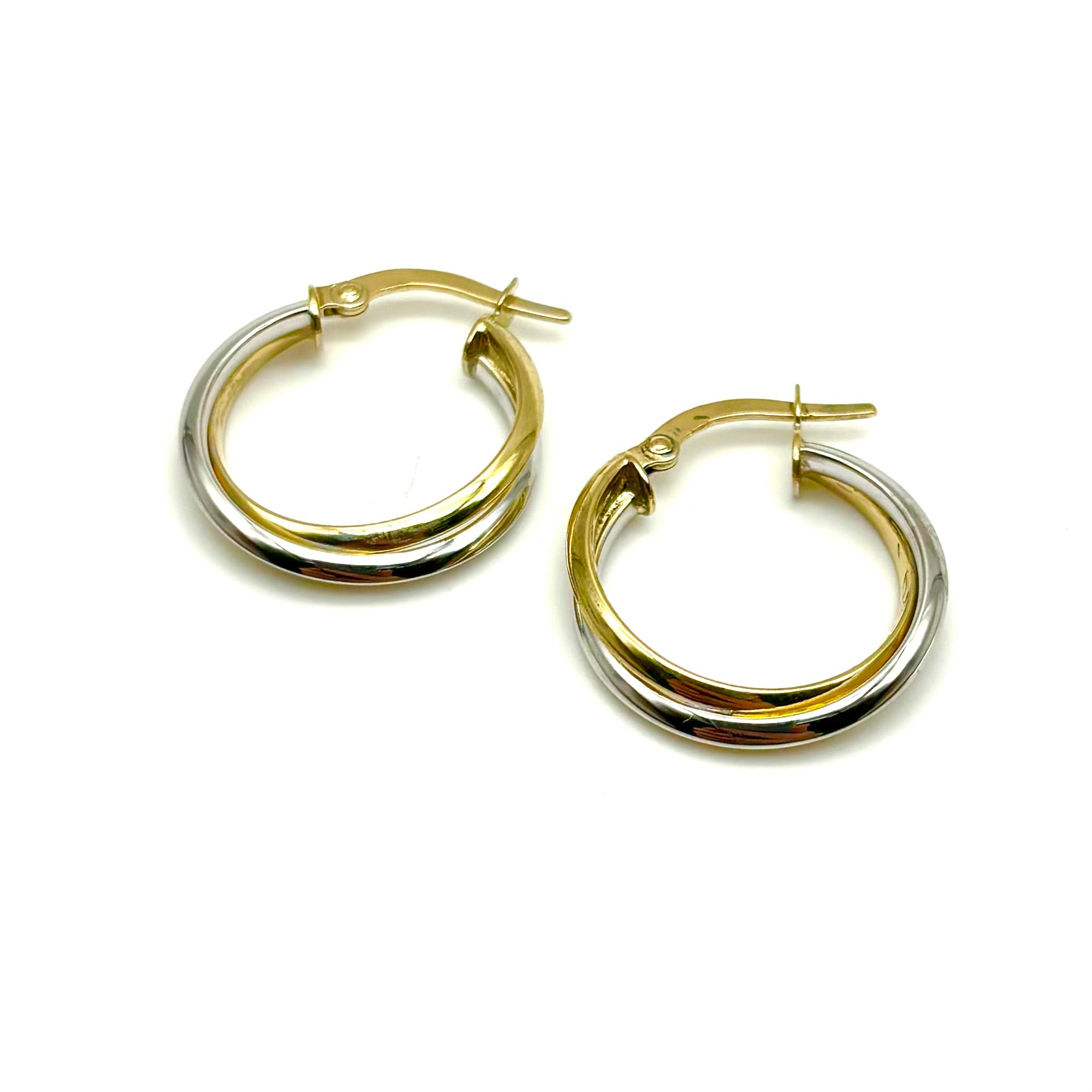 18K GOLD HOOP EARRINGS - HANDMADE IN ITALY