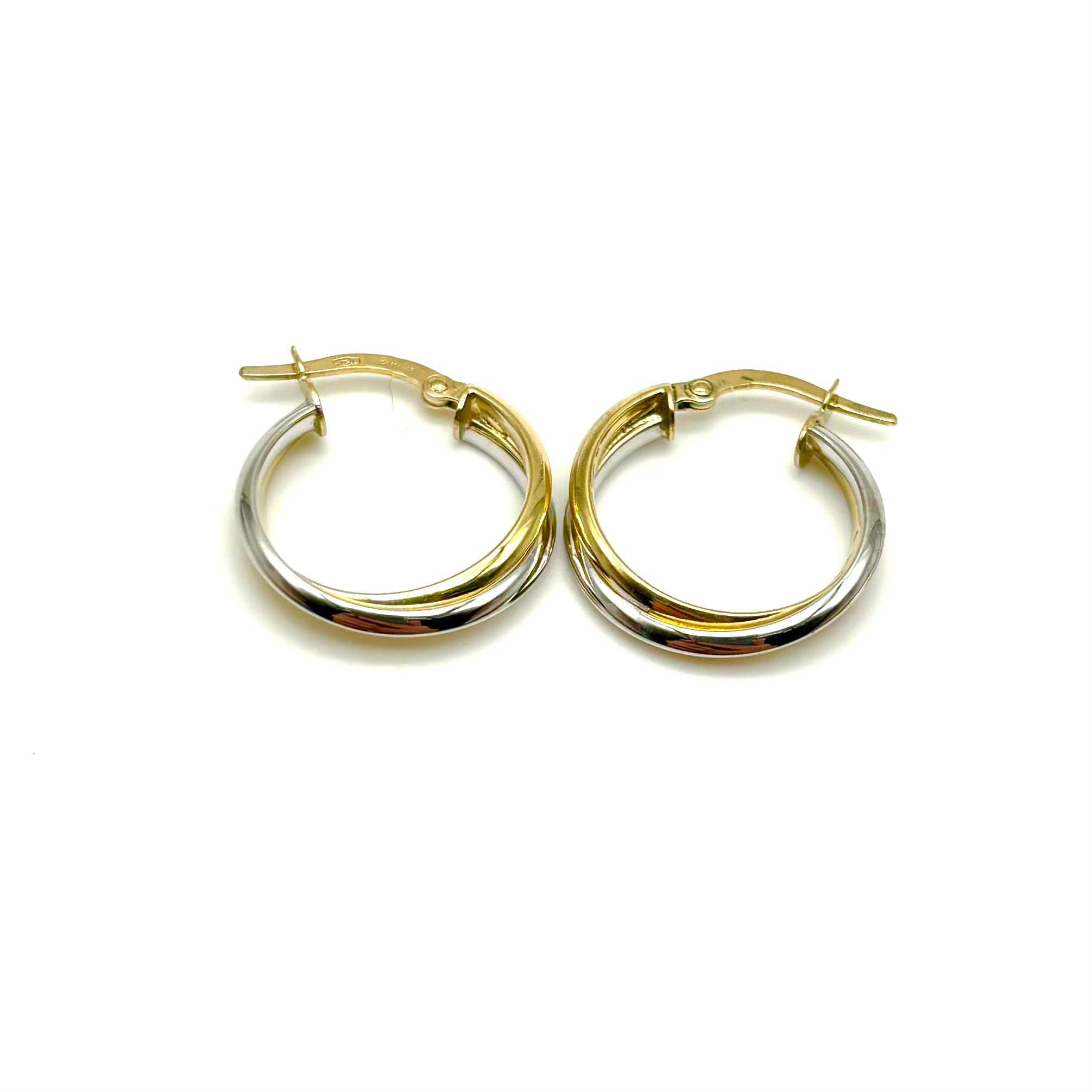 18K GOLD HOOP EARRINGS - HANDMADE IN ITALY