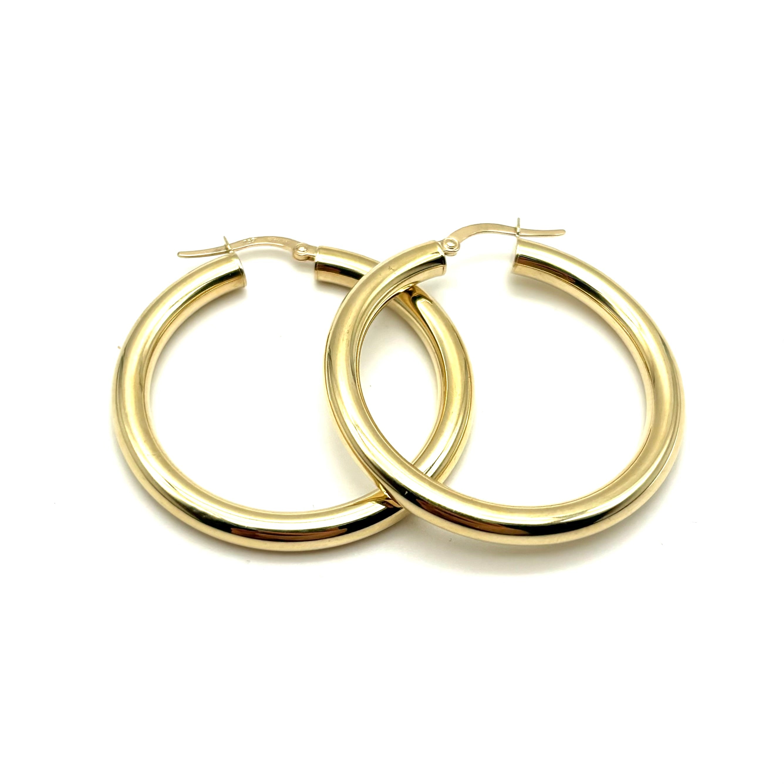 18K GOLD MAURIZIA HOOP EARRINGS - HANDMADE IN ITALY