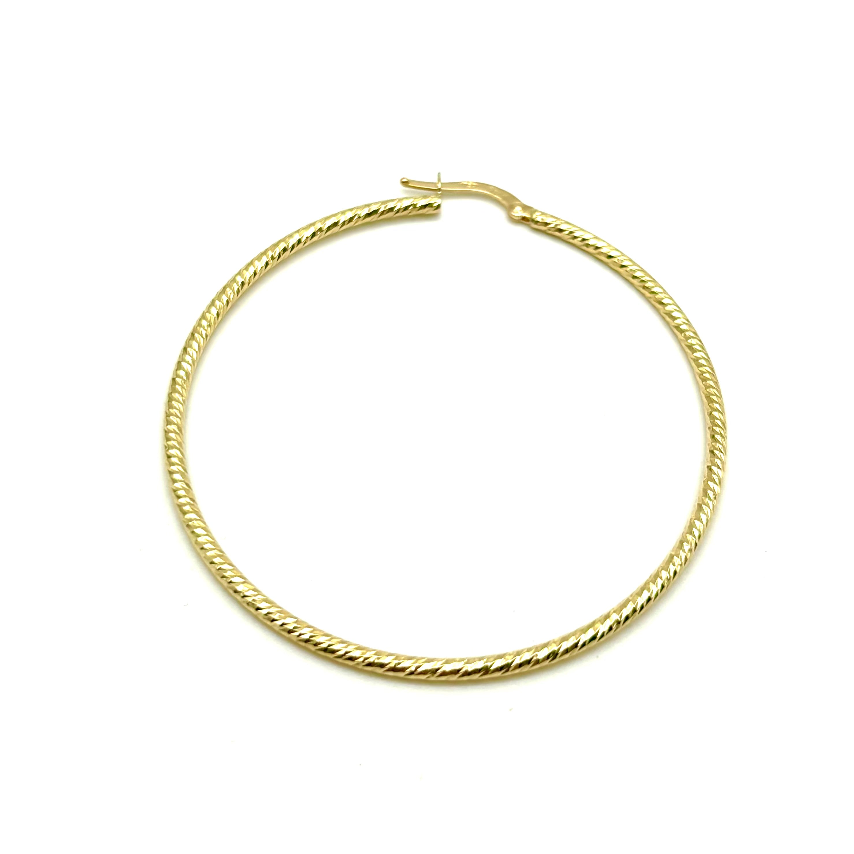 18K GOLD NEDA LARGE HOOP EARRINGS - HANDMADE IN ITALY