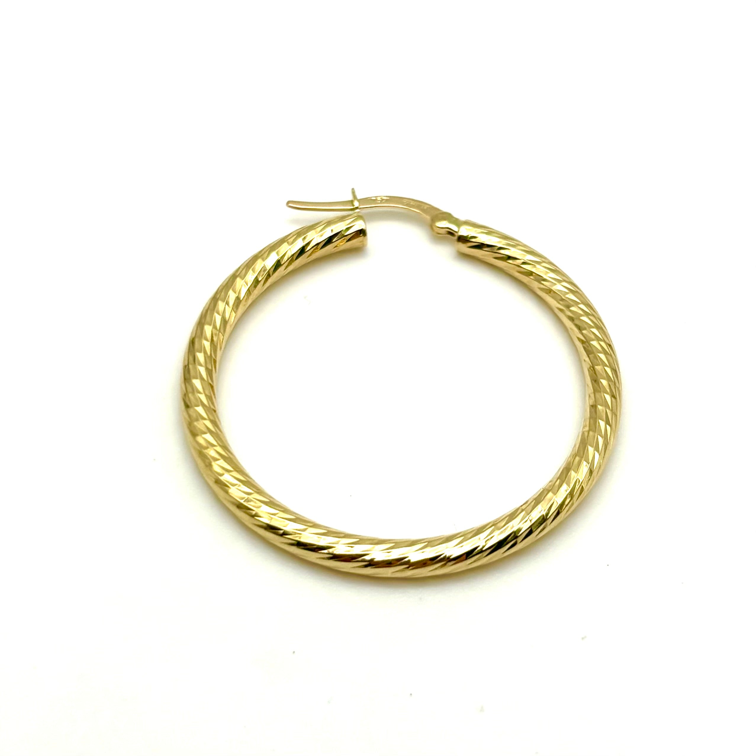 18K GOLD LIDIA HOOP EARRINGS - HANDMADE IN ITALY
