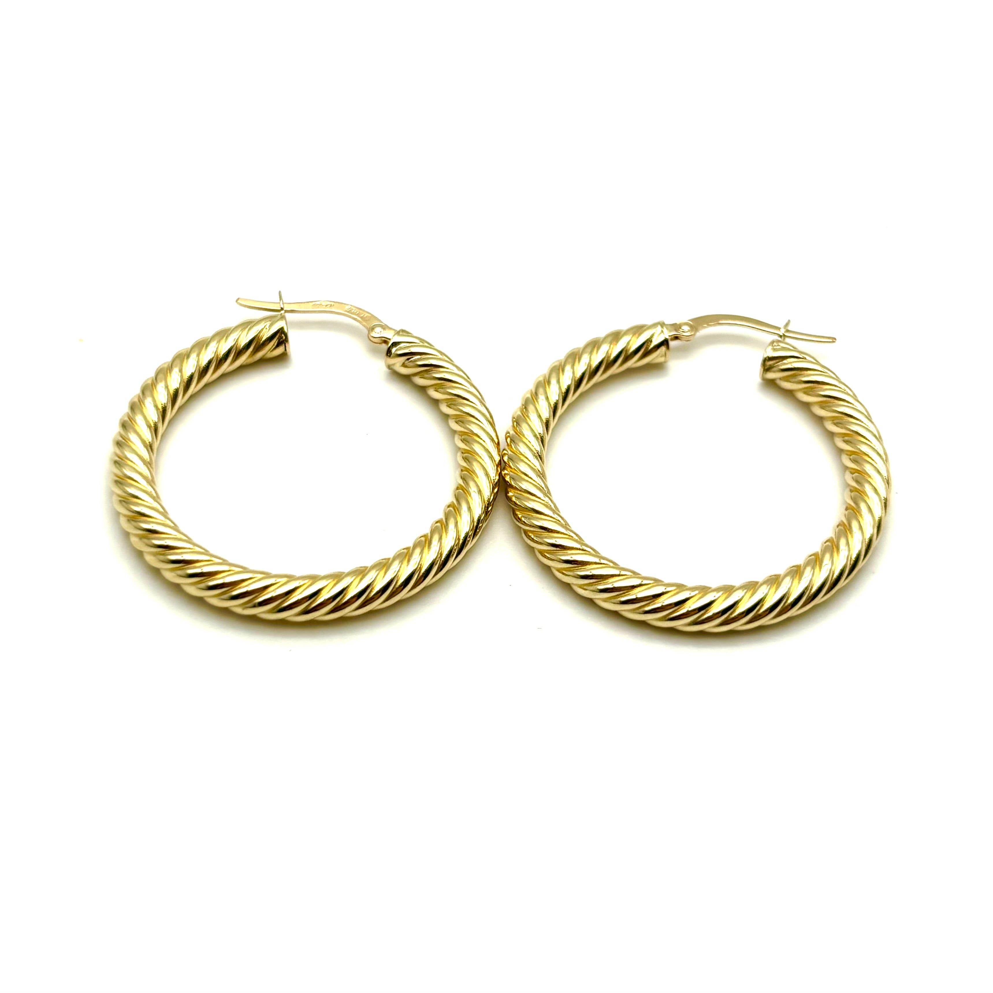 18K GOLD MARIANGELA HOOP EARRINGS - HANDMADE IN ITALY
