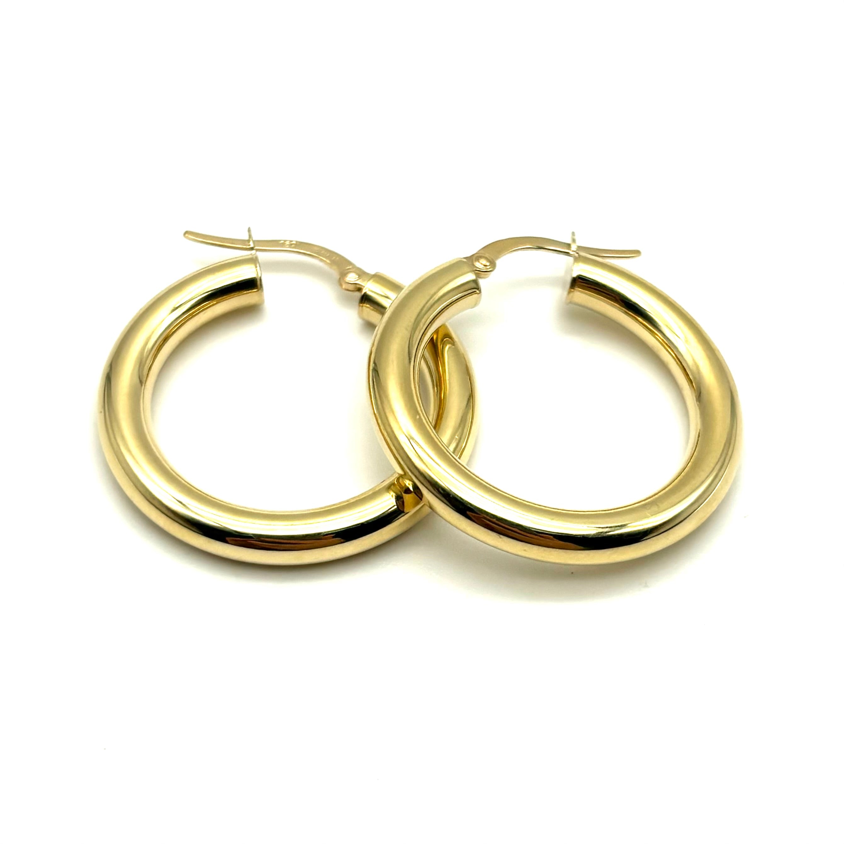 18K GOLD CARLOTTA HOOP EARRINGS - HANDMADE IN ITALY