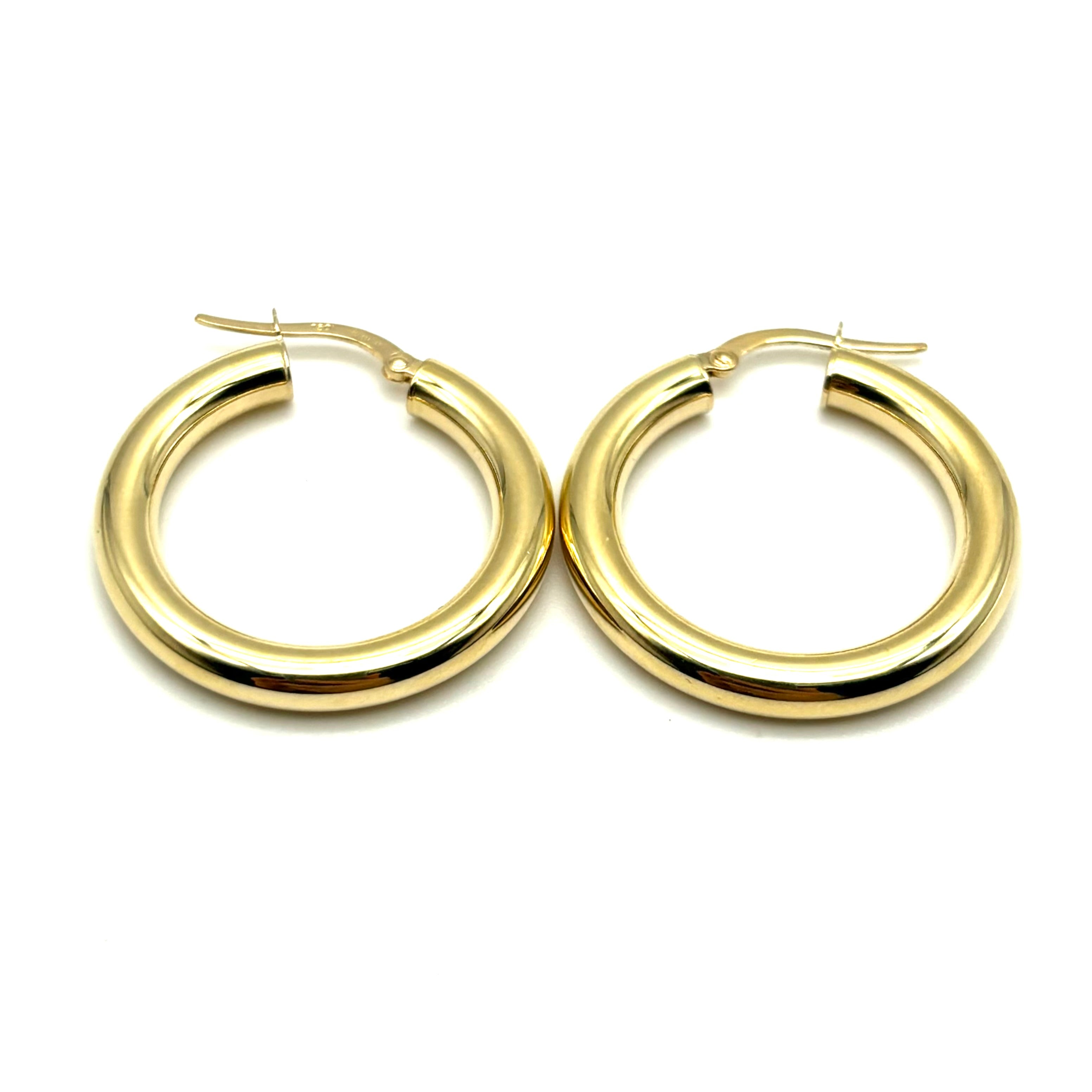 18K GOLD CARLOTTA HOOP EARRINGS - HANDMADE IN ITALY