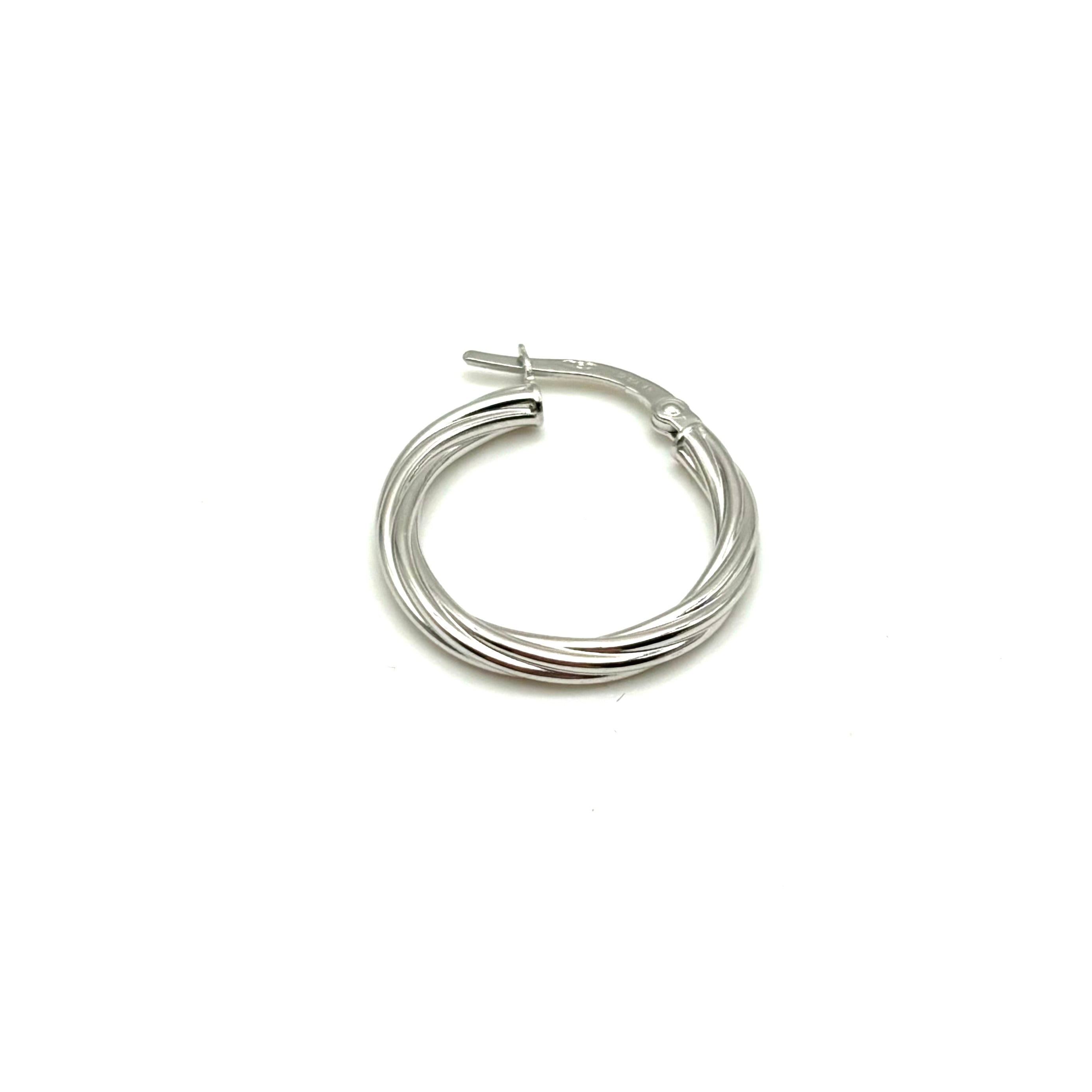 18K GOLD TWISTED HOOP EARRINGS - HANDMADE IN ITALY