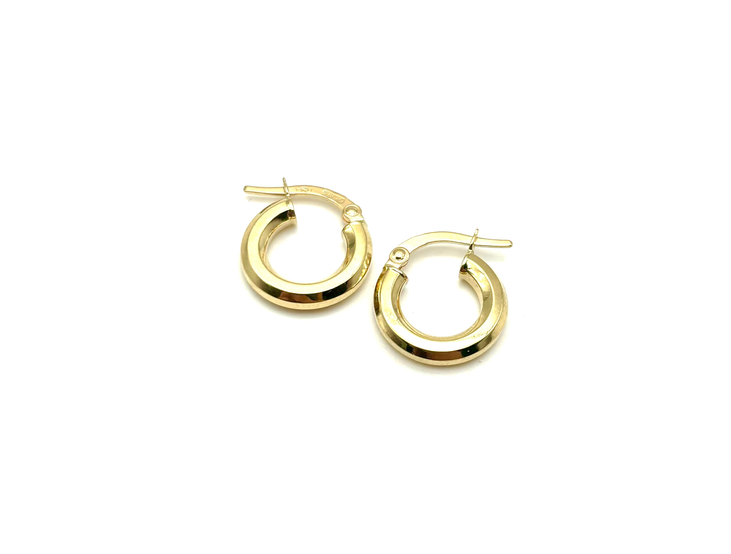 18K GOLD PINA HOOP EARRINGS - HANDMADE IN ITALY