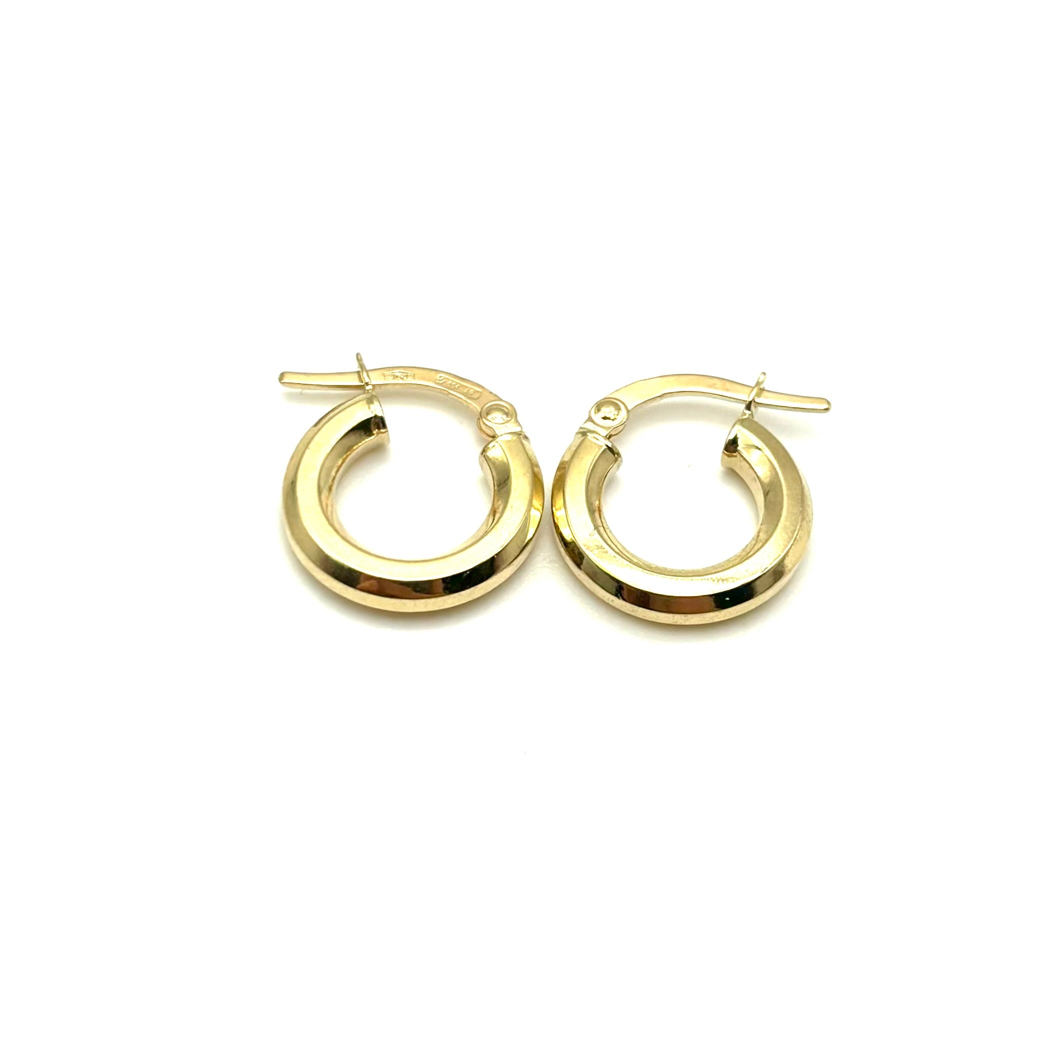 18K GOLD PINA HOOP EARRINGS - HANDMADE IN ITALY