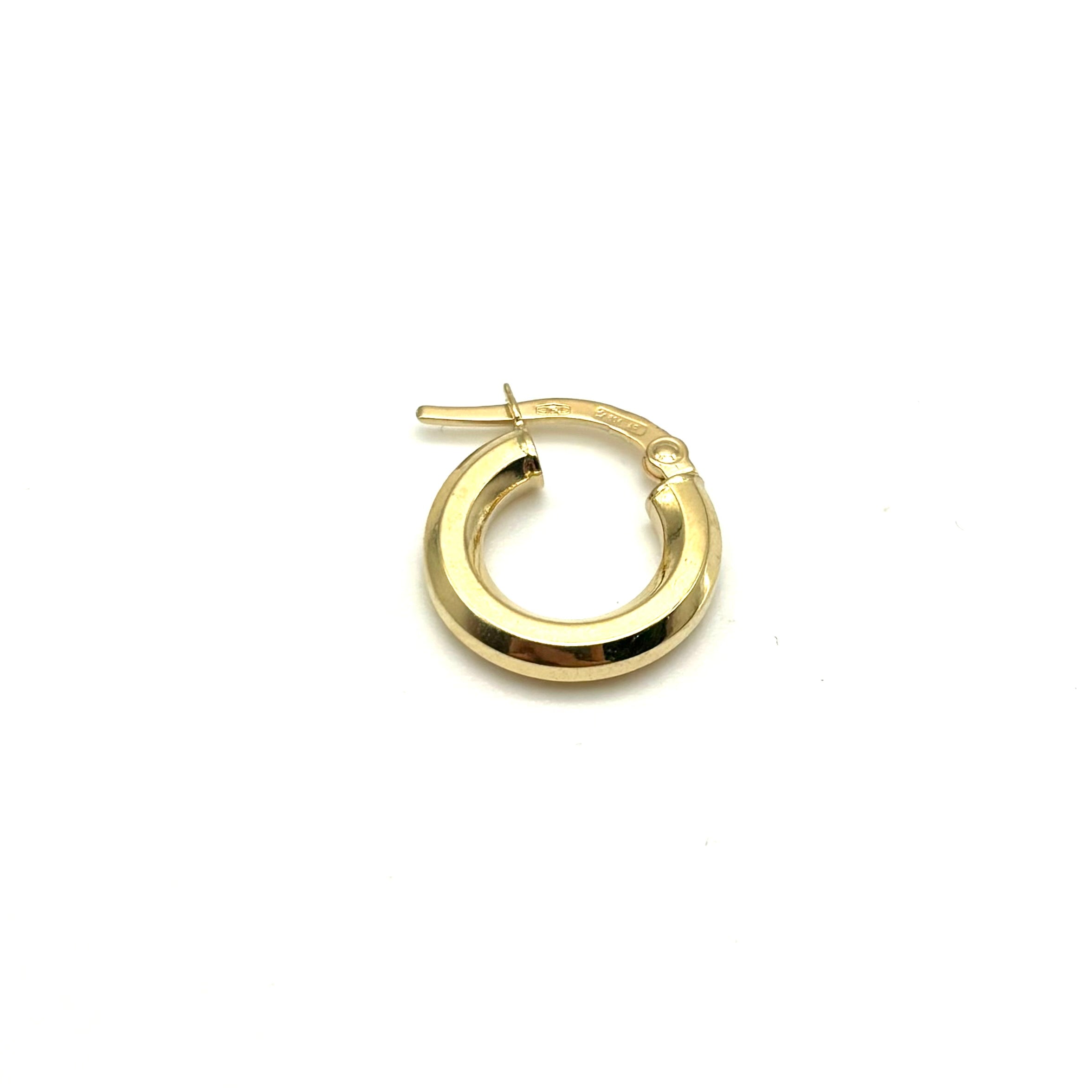 18K GOLD PINA HOOP EARRINGS - HANDMADE IN ITALY