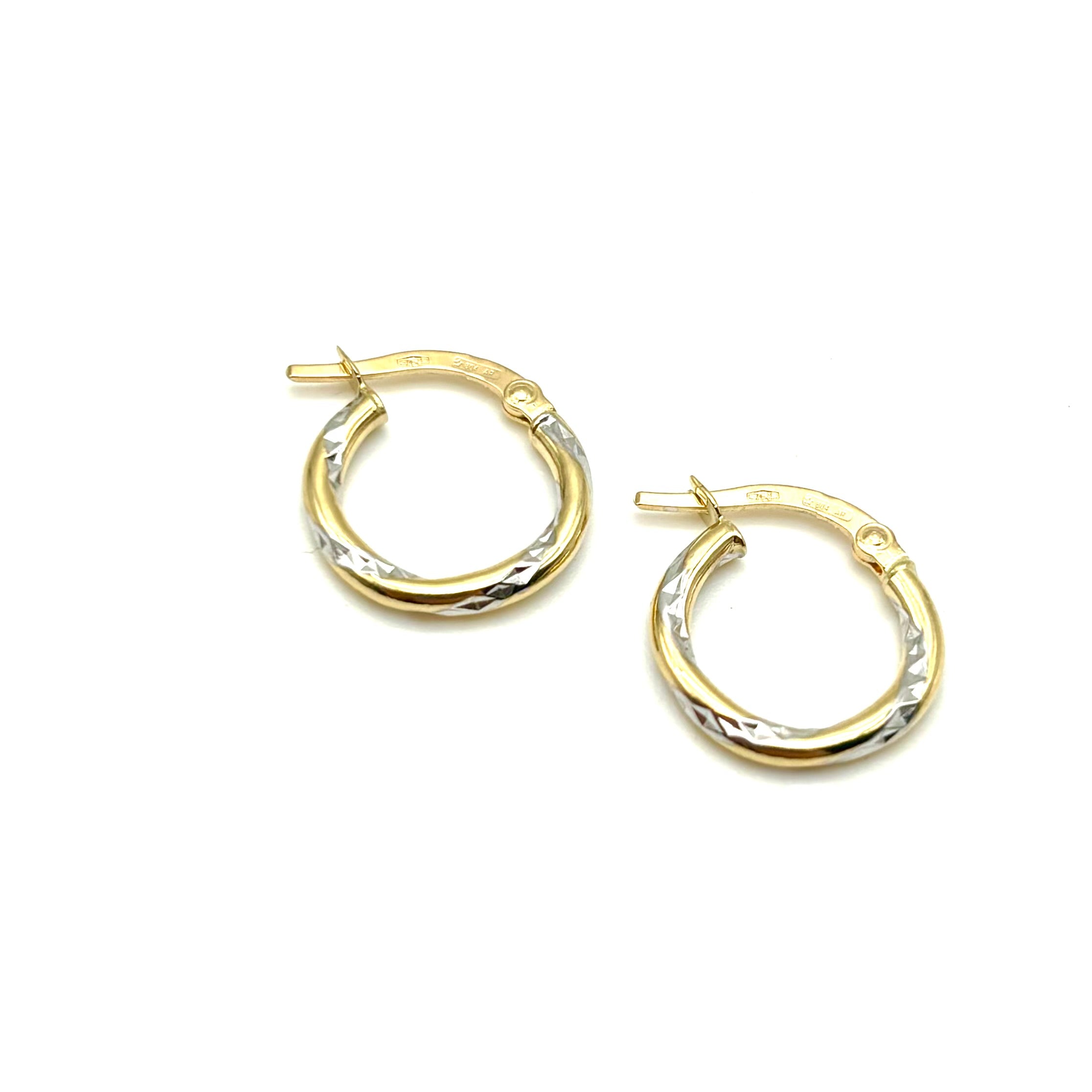 18K GOLD HOOP EARRINGS - HANDMADE IN ITALY