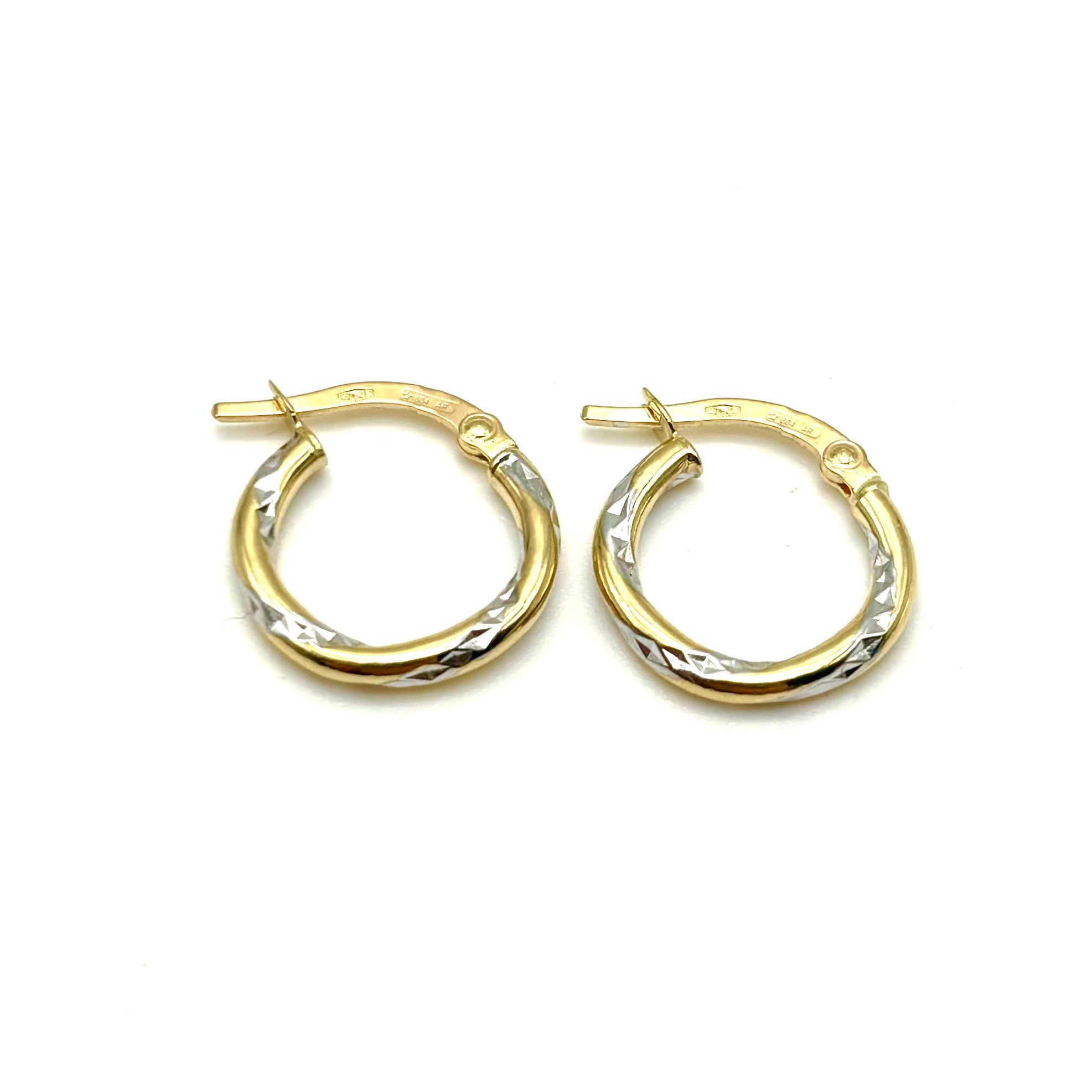 18K GOLD HOOP EARRINGS - HANDMADE IN ITALY